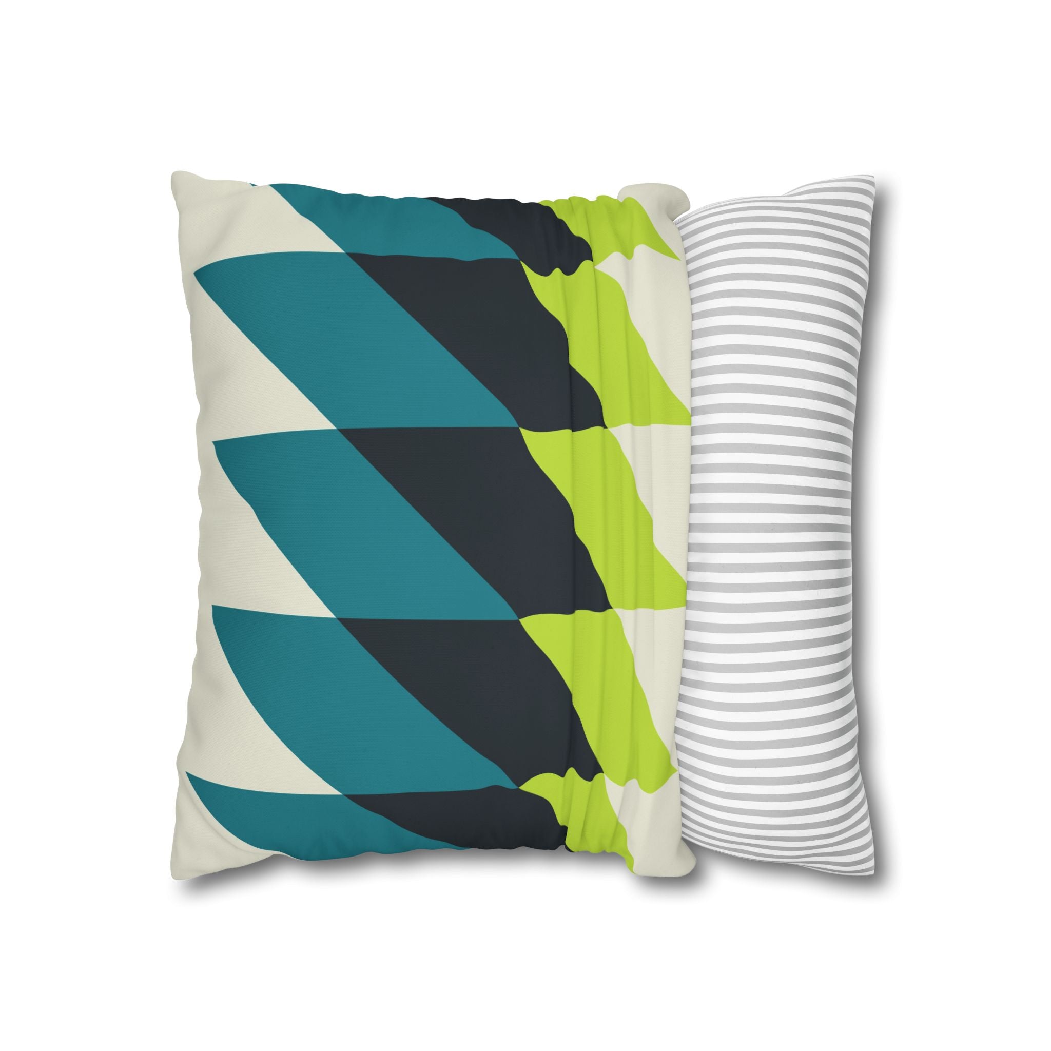 Geometric Teal Pillowcase - Modern Decor