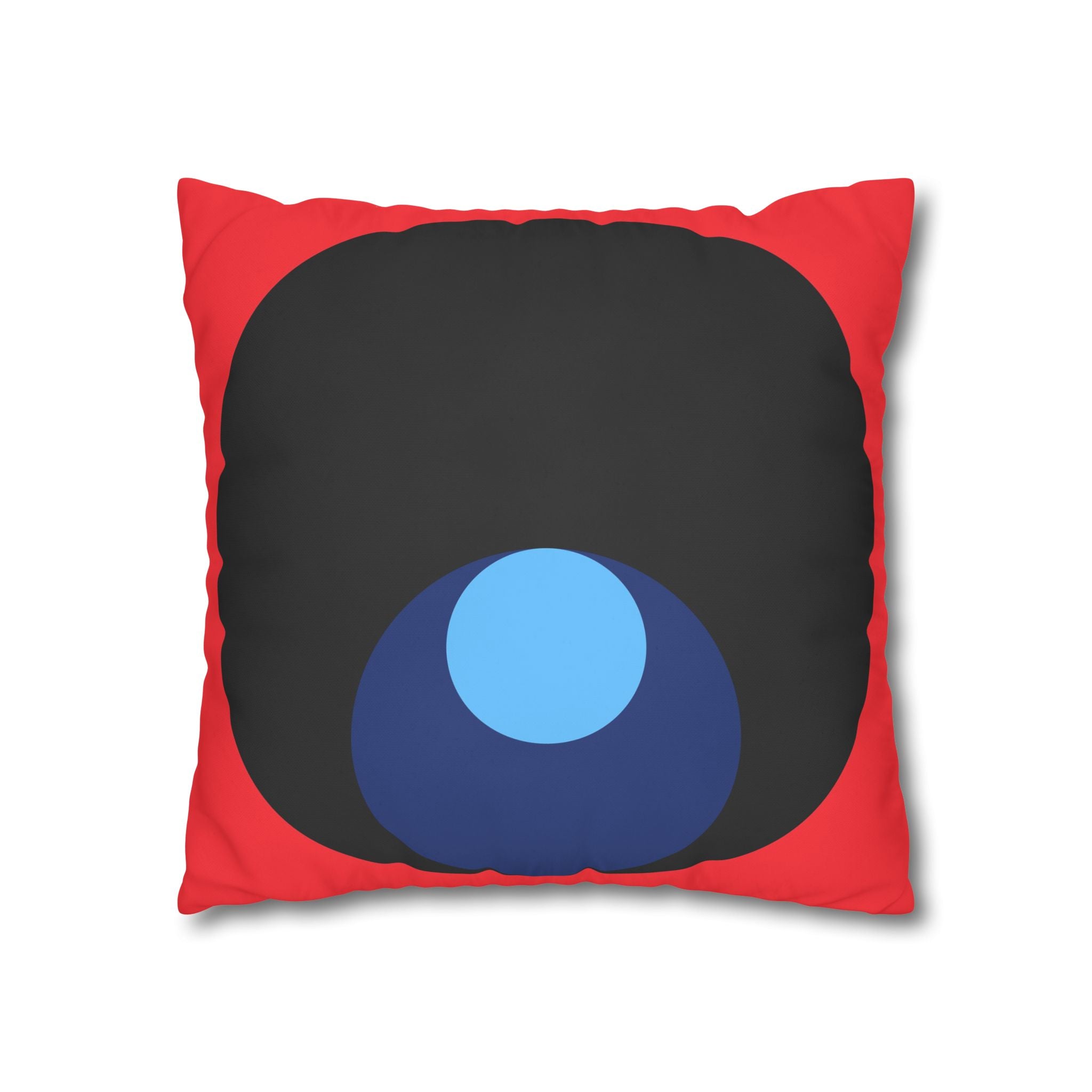 Abstract Circles Red Pillowcase