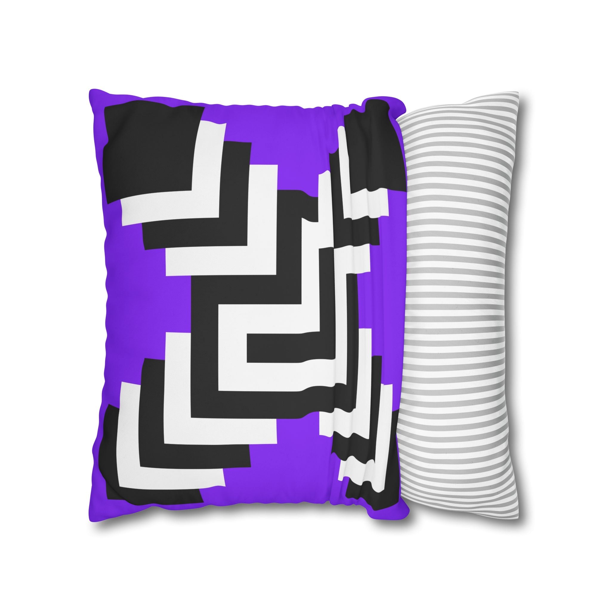 Purple Pixel Art Pillowcase - Abstract Design