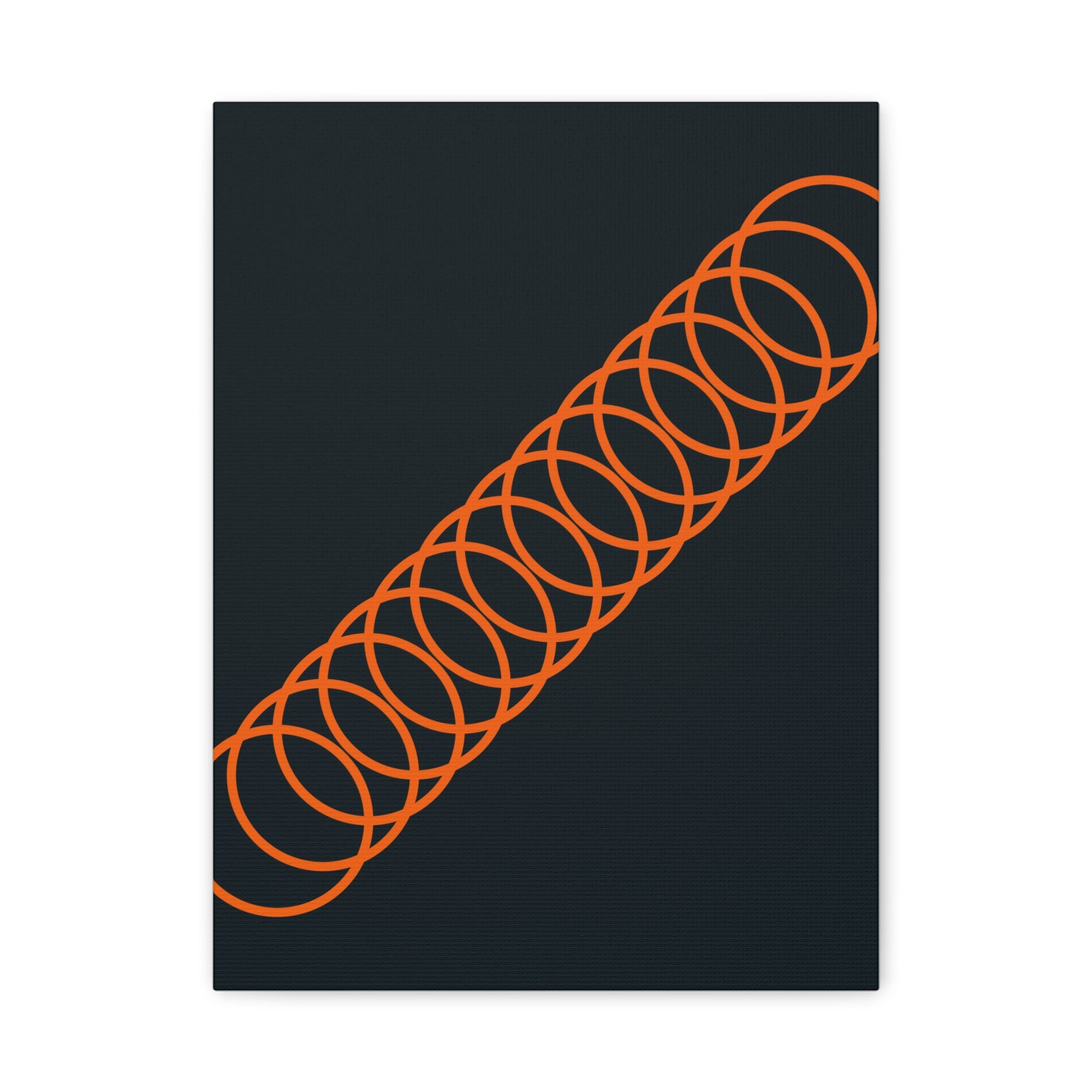 Abstract Orange Coil Art Canvas Print