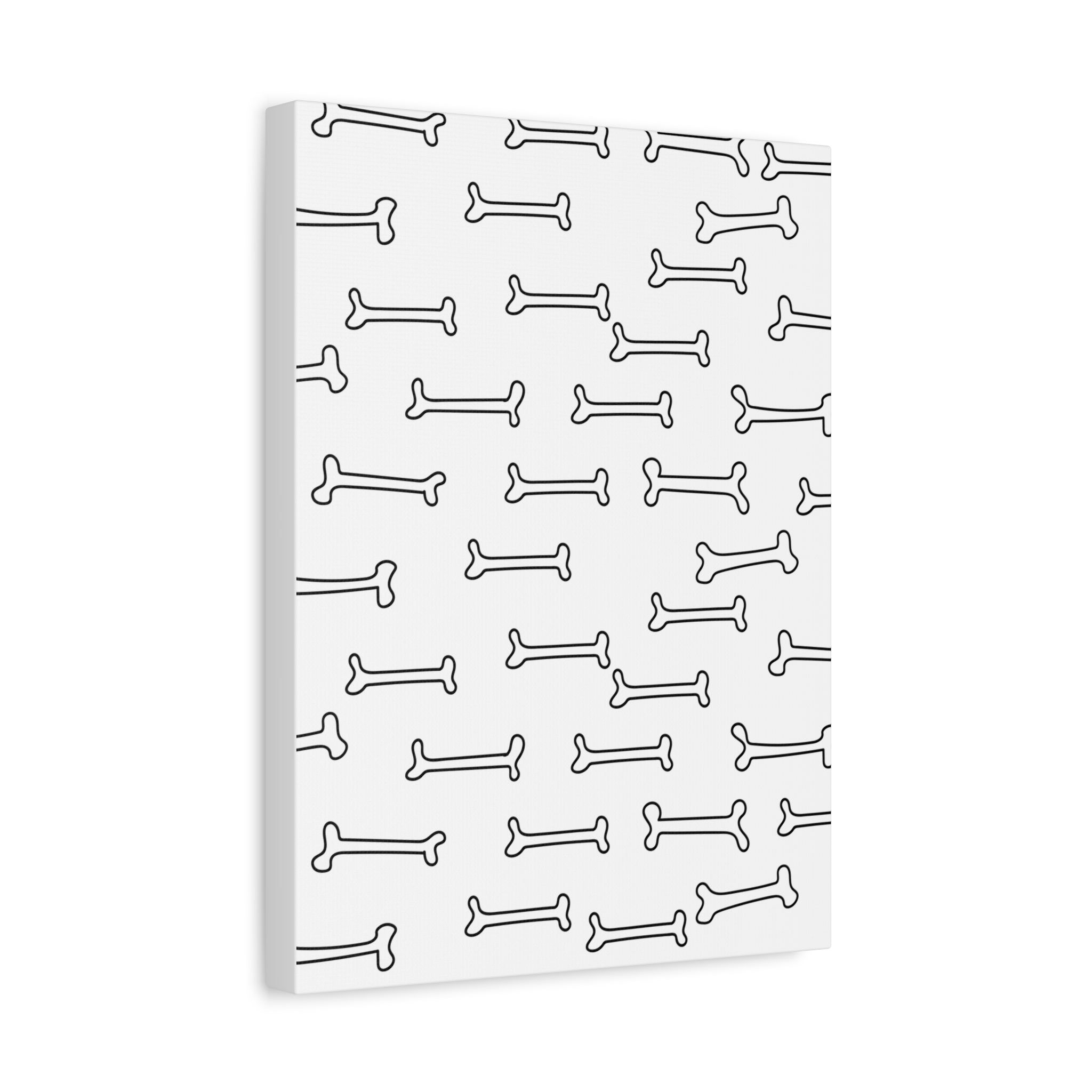 Minimalist Bone Pattern Matte Canvas Art