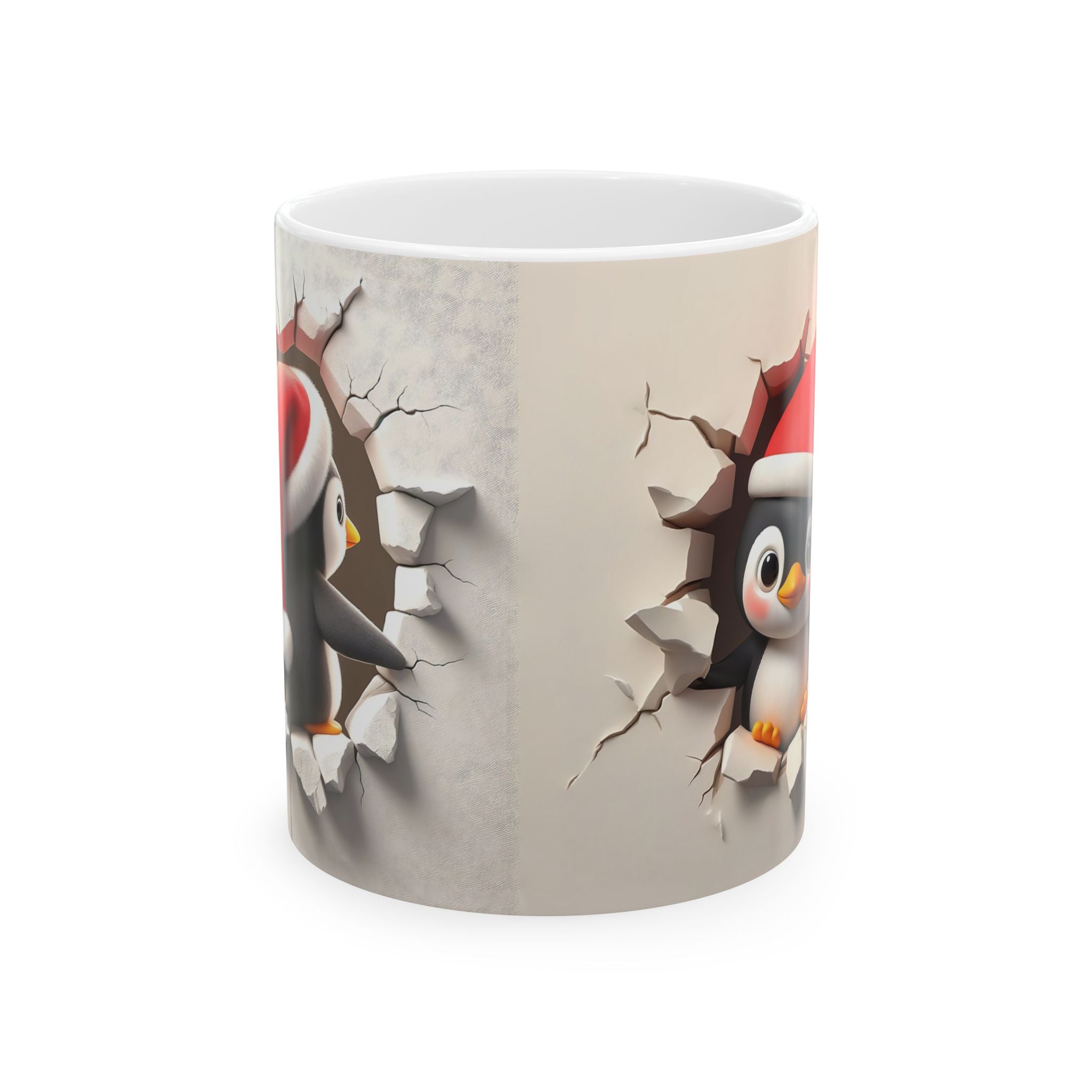 Santa Penguin Mug: Christmas Cheer