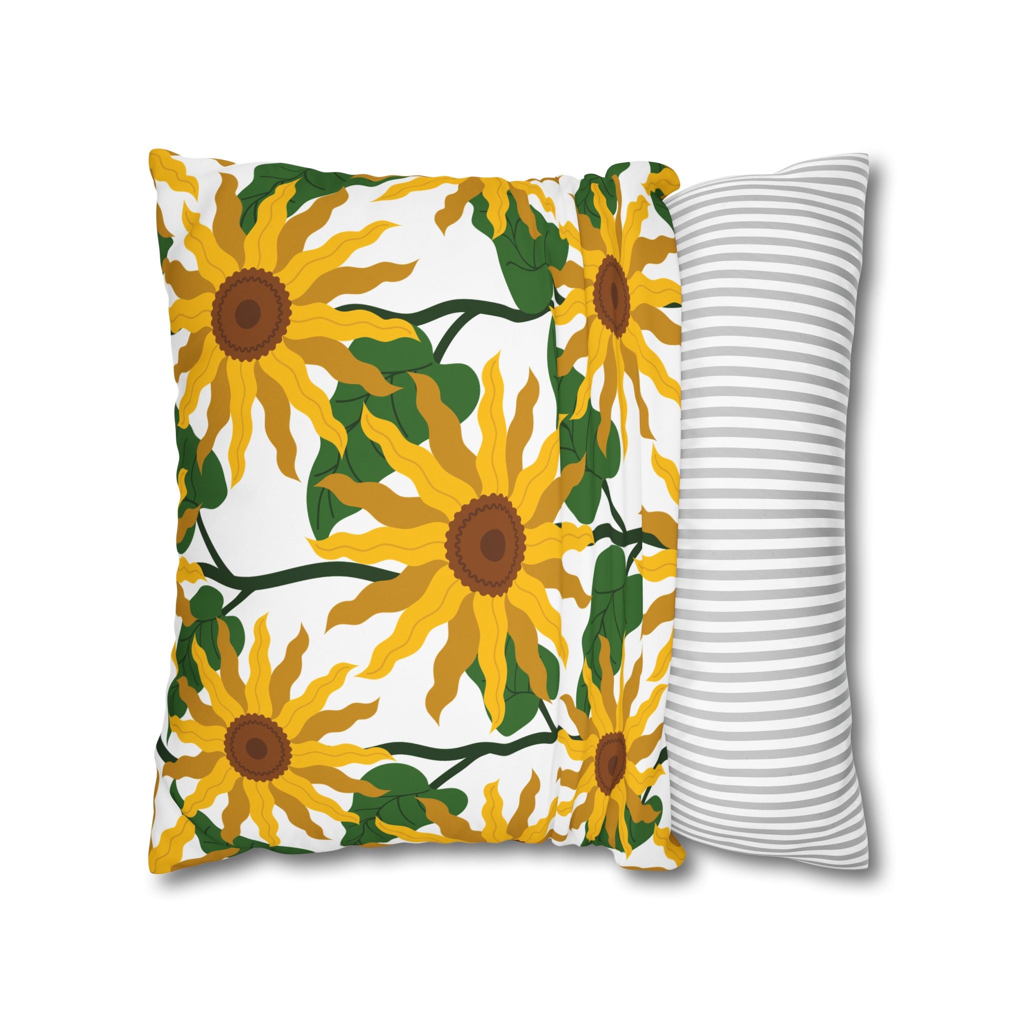 Bold Sunflower Pillowcase - Black & Gold