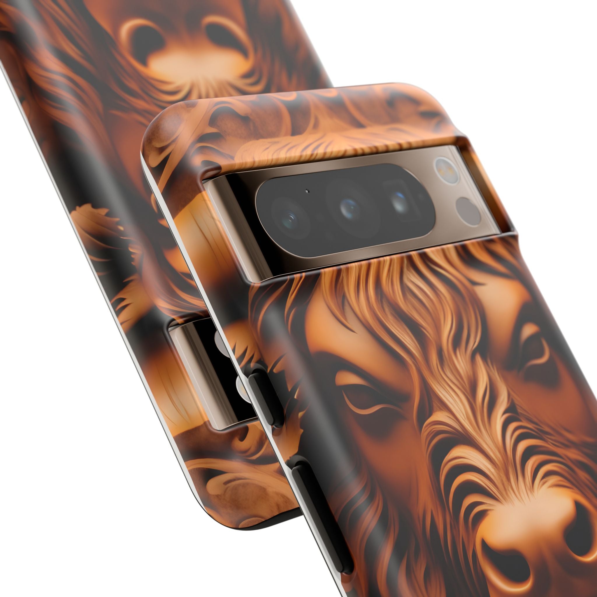 Intricate Bull Wood Carving Google Pixel Case (All Models)