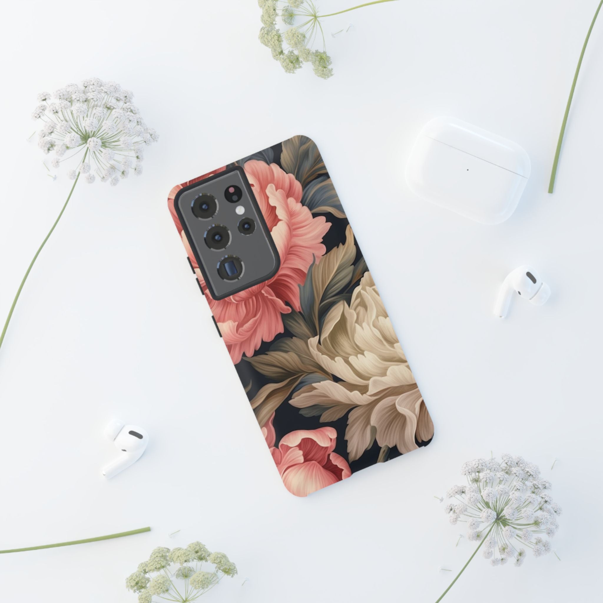 Blush Peony Floral Samsung Phone Case