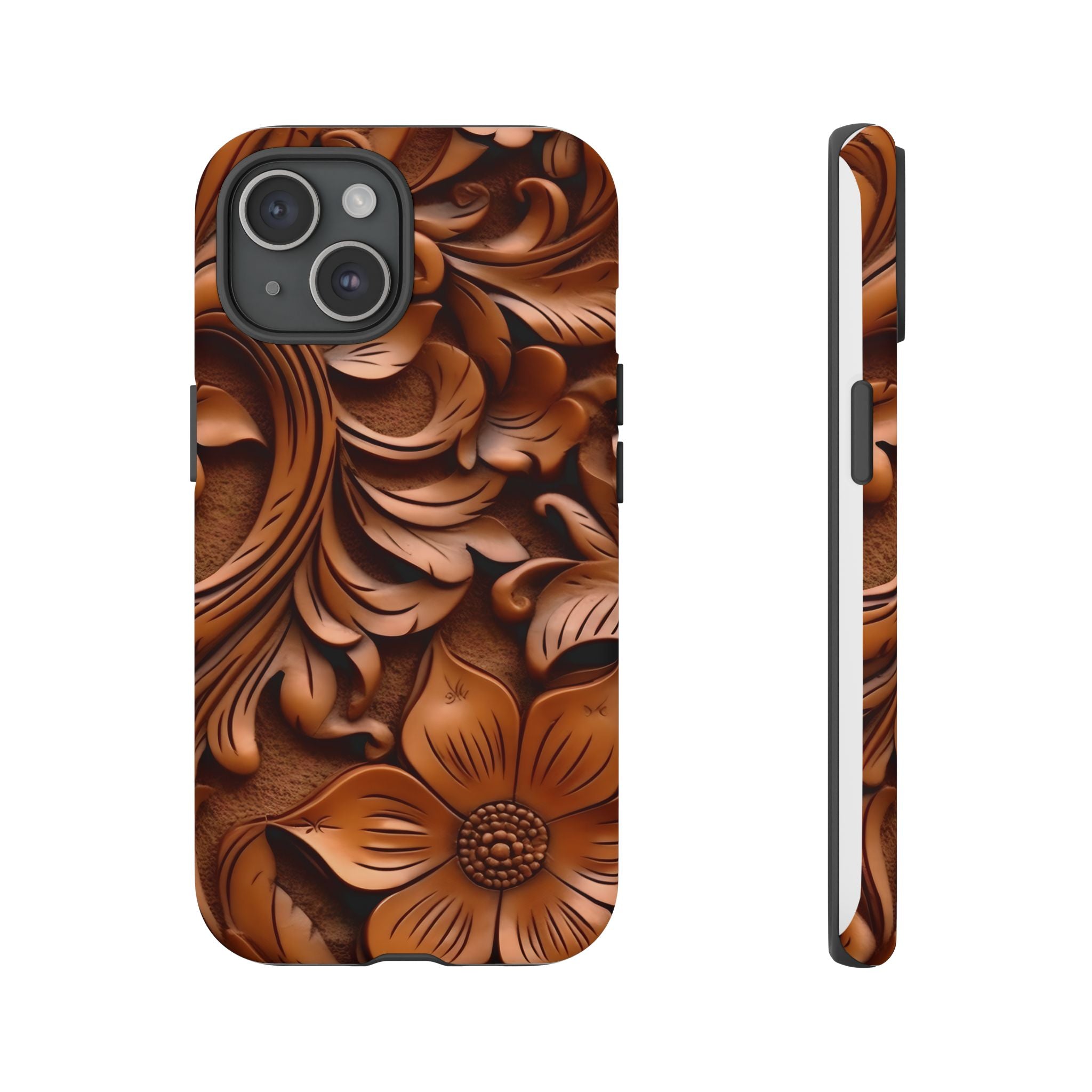 Baroque Floral Hexagon Stone iPhone Case