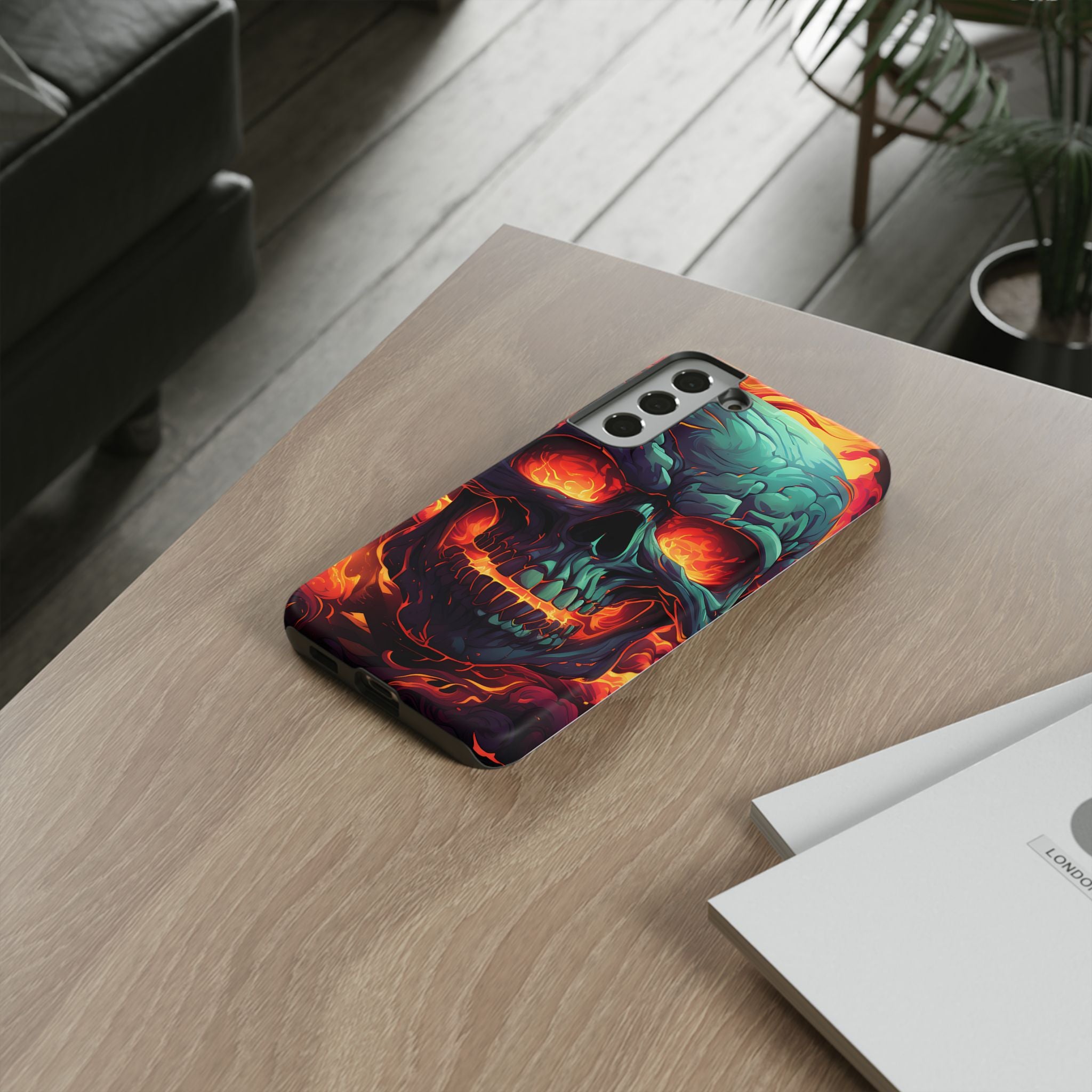 Fiery Skull Samsung Phone Case