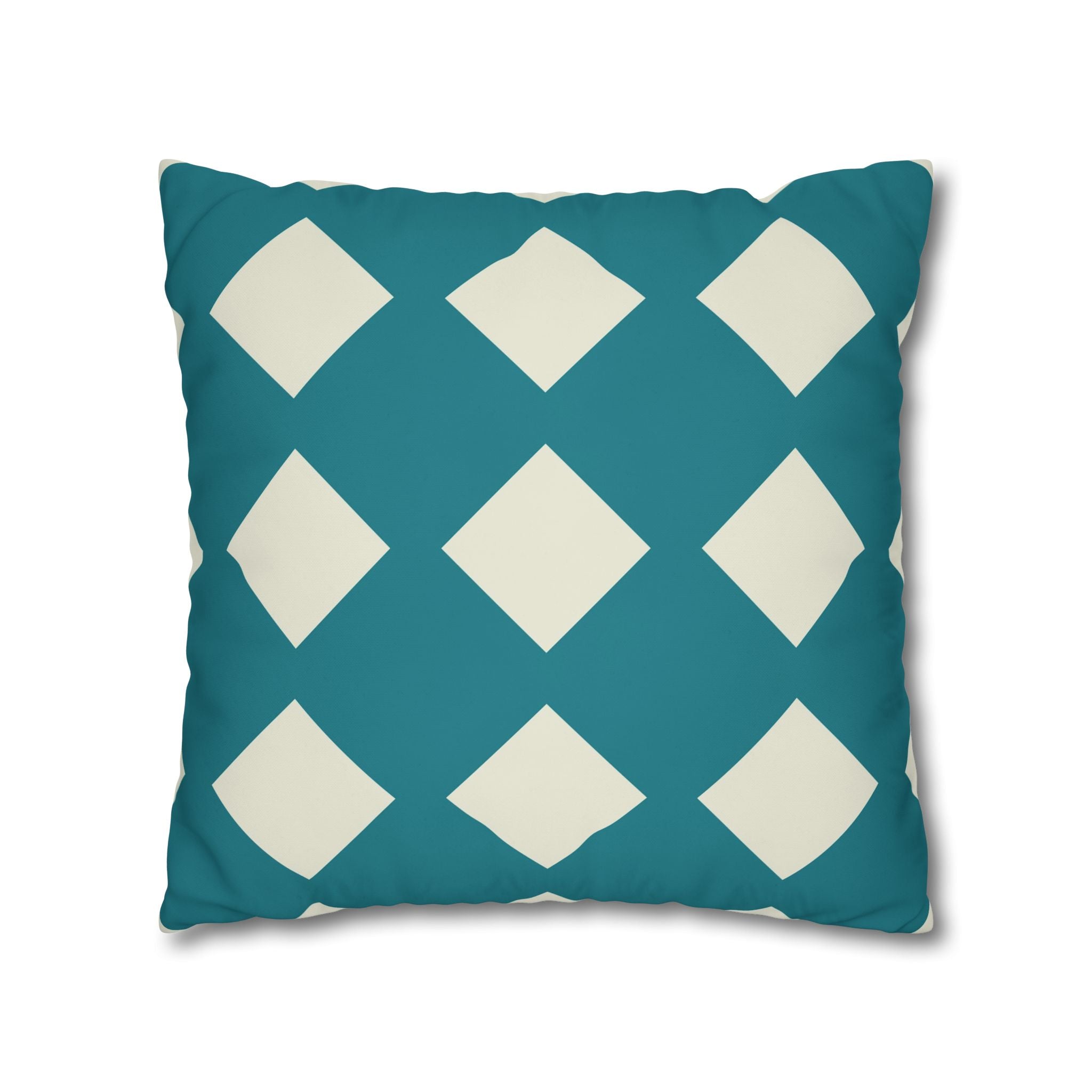 Geometric Teal & Beige Pillowcase