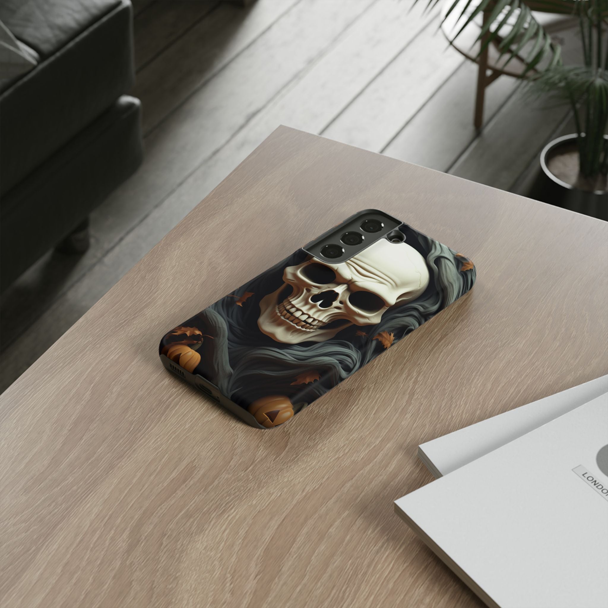 Spooky Skull Samsung Case: Halloween Edition