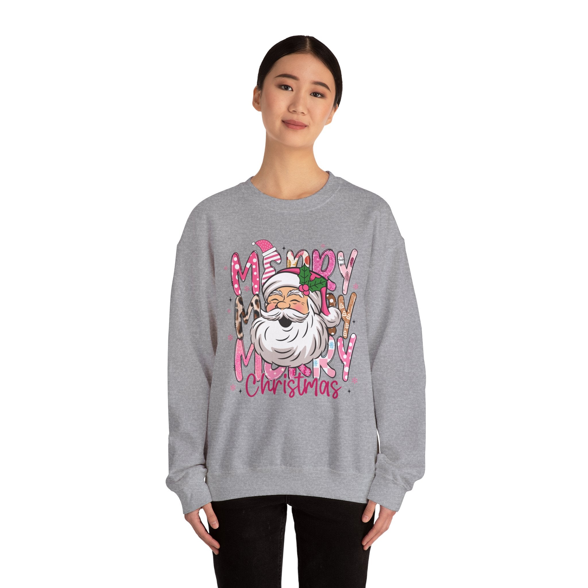 Pink Santa Christmas Sweatshirt