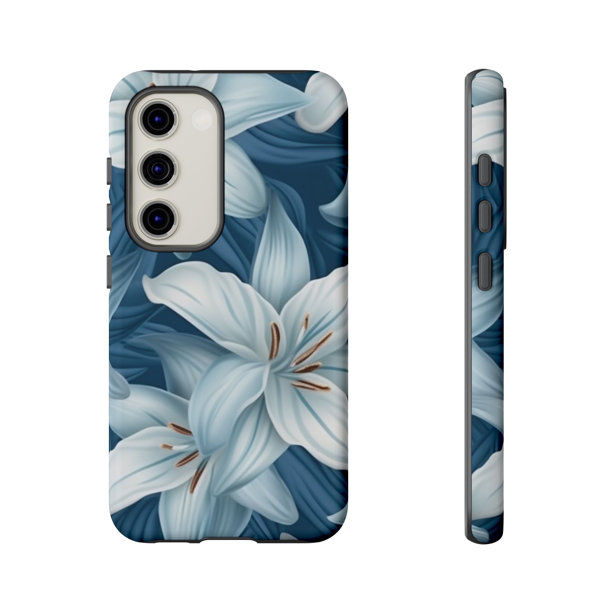 Pastel Blue Lily Samsung Phone Case