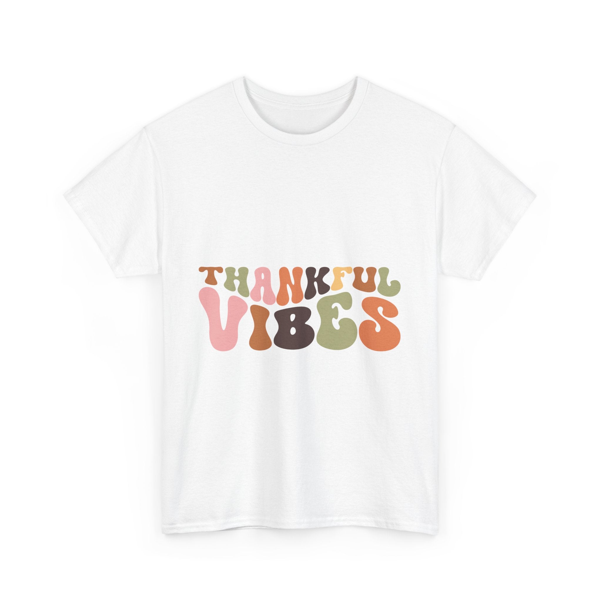 Thankful Vibes Retro 70s Thanksgiving Tee