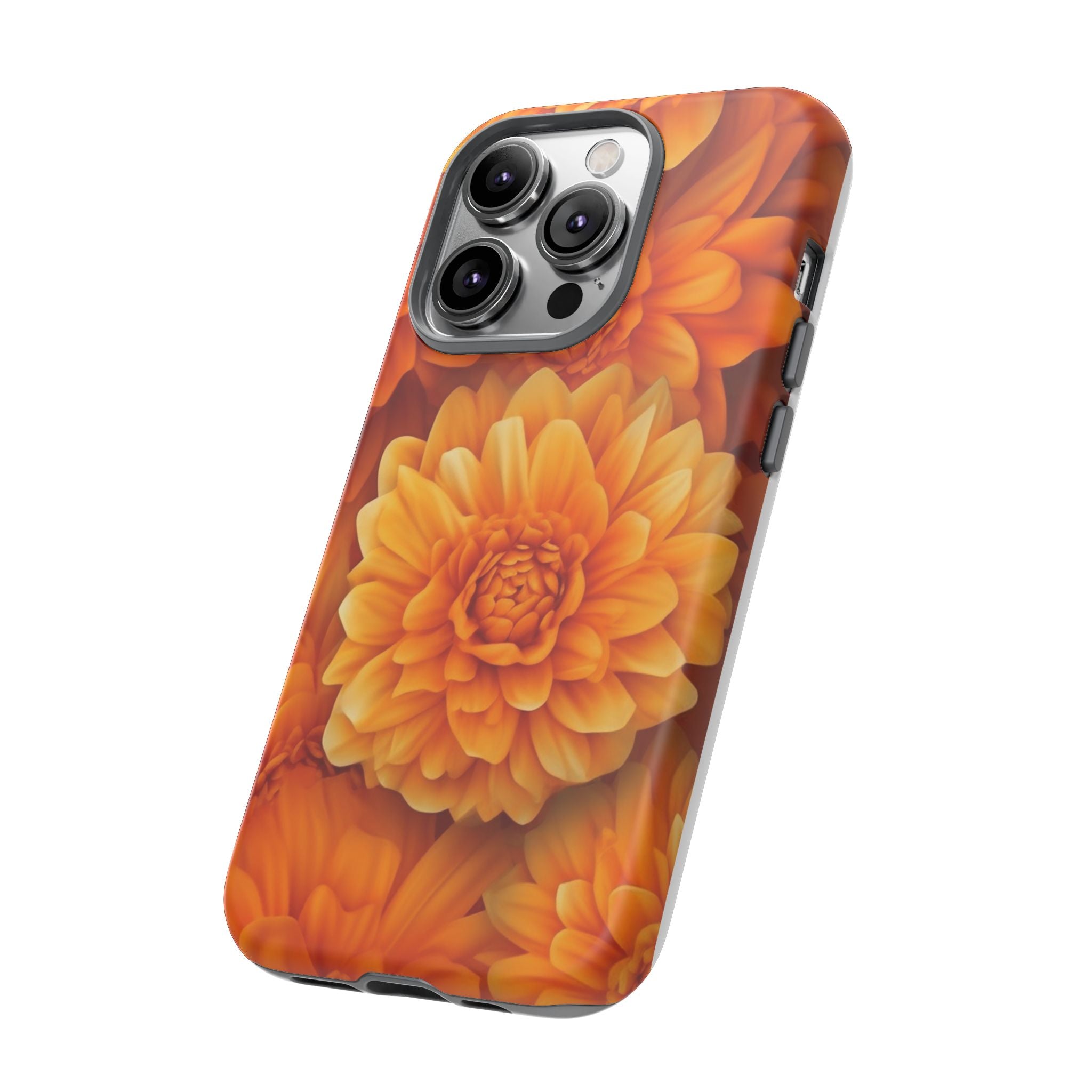 Fiery Dahlia Hexagon iPhone Case