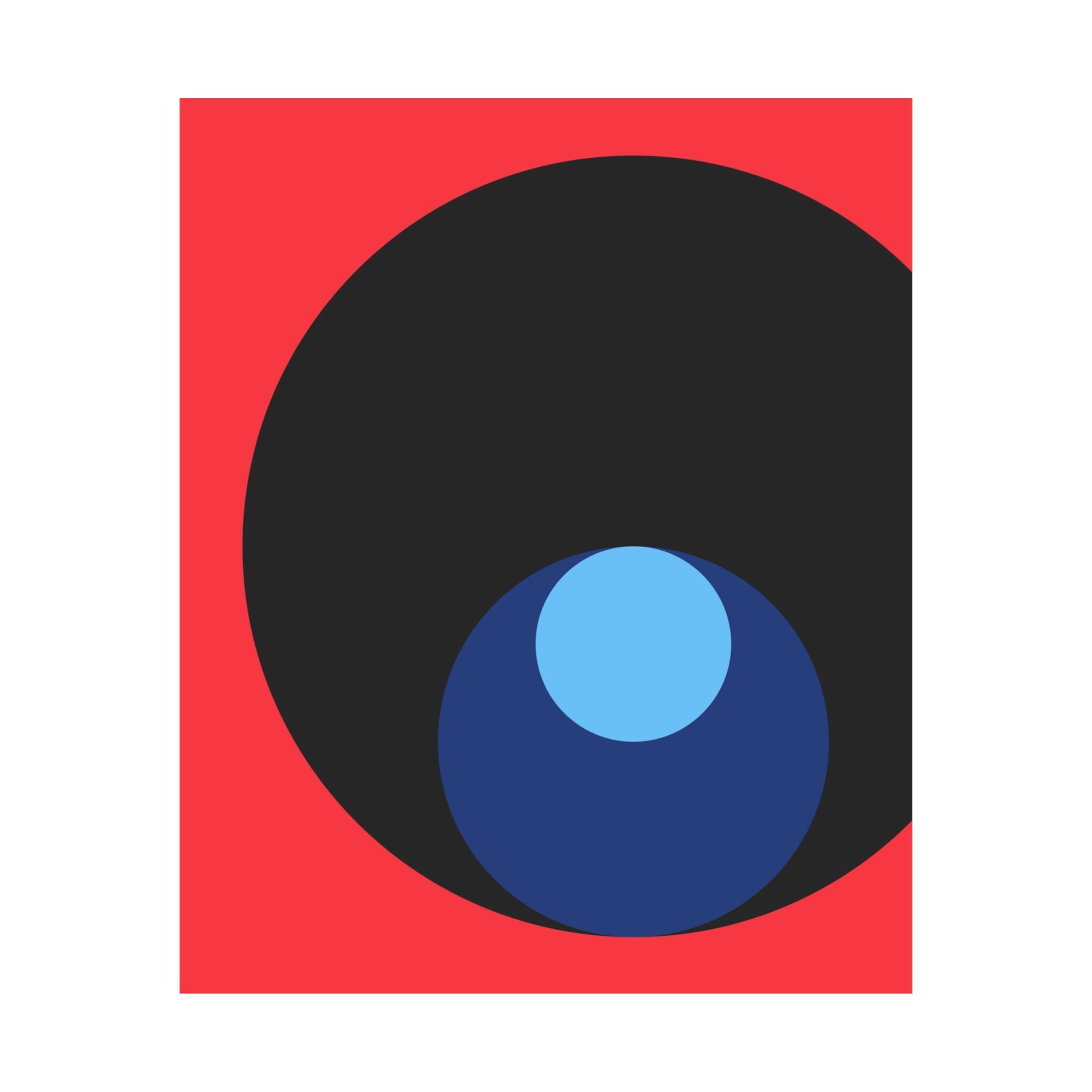 Abstract Red Circle Minimalist Poster