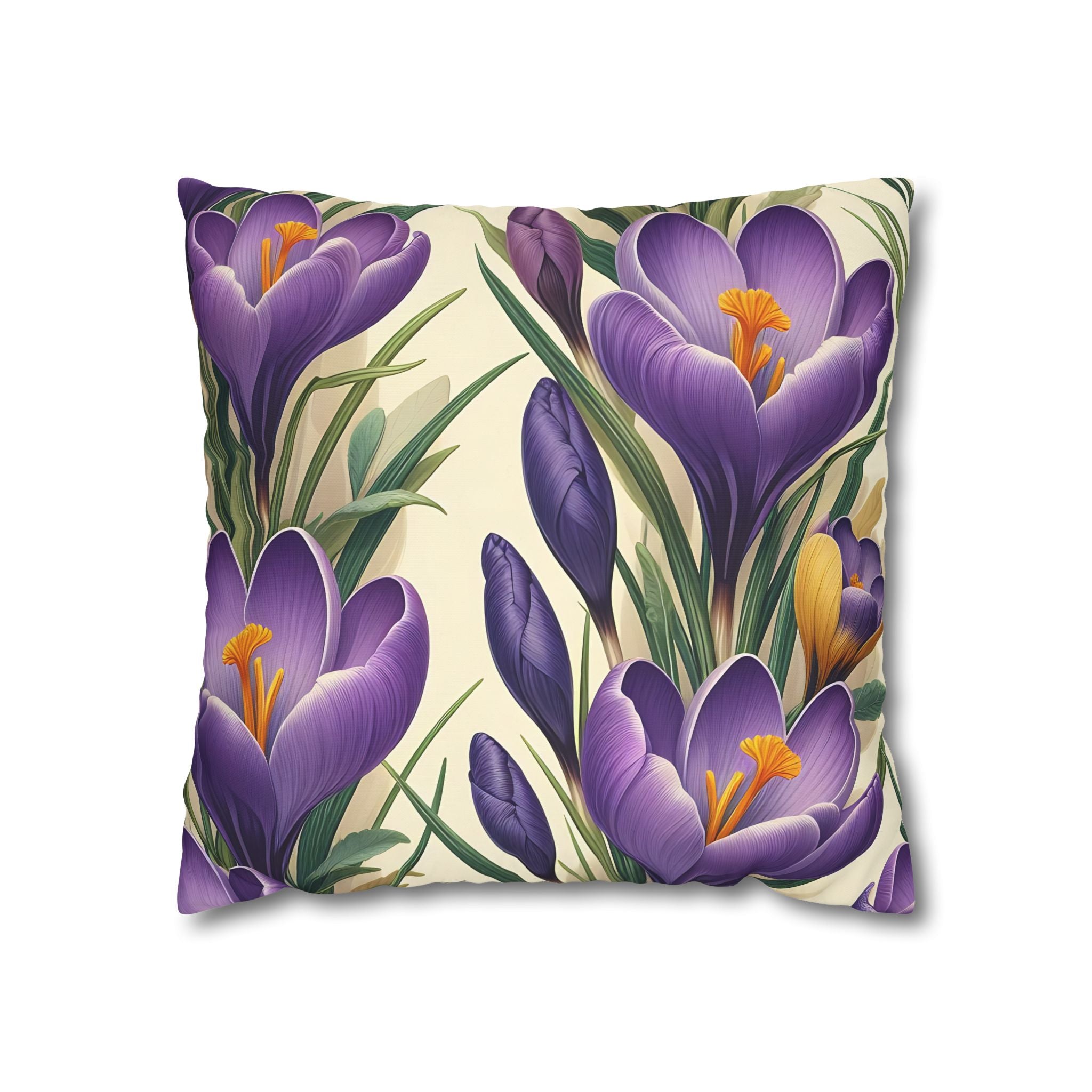 Luxury Crocus Pillowcase - Botanical Art