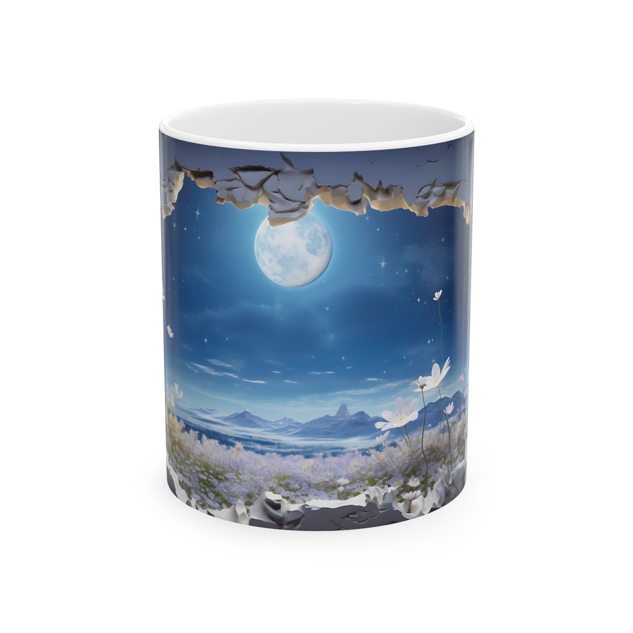 Moonlit Meadow Mug: Fantasy Art