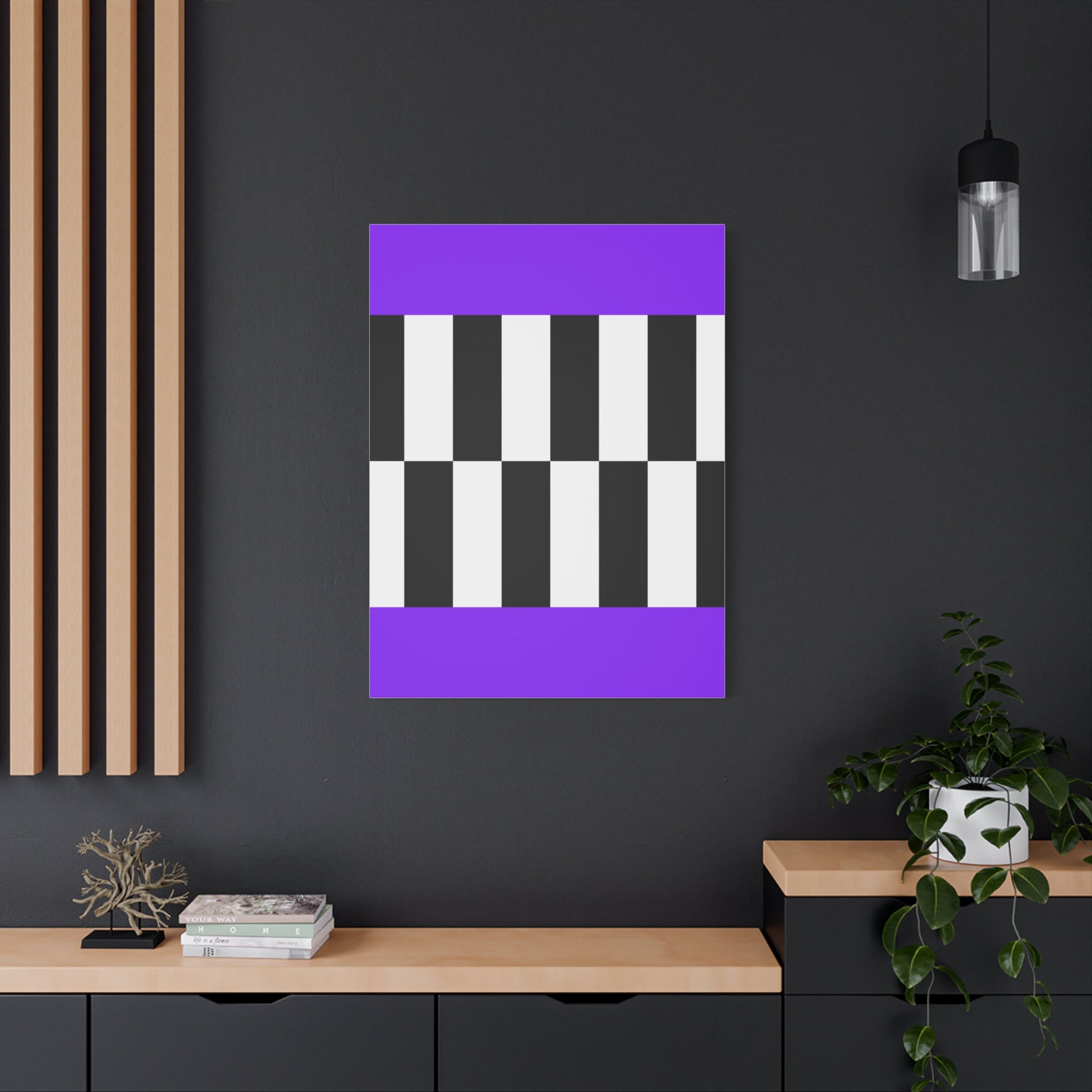 Minimalist Checkerboard Canvas Art