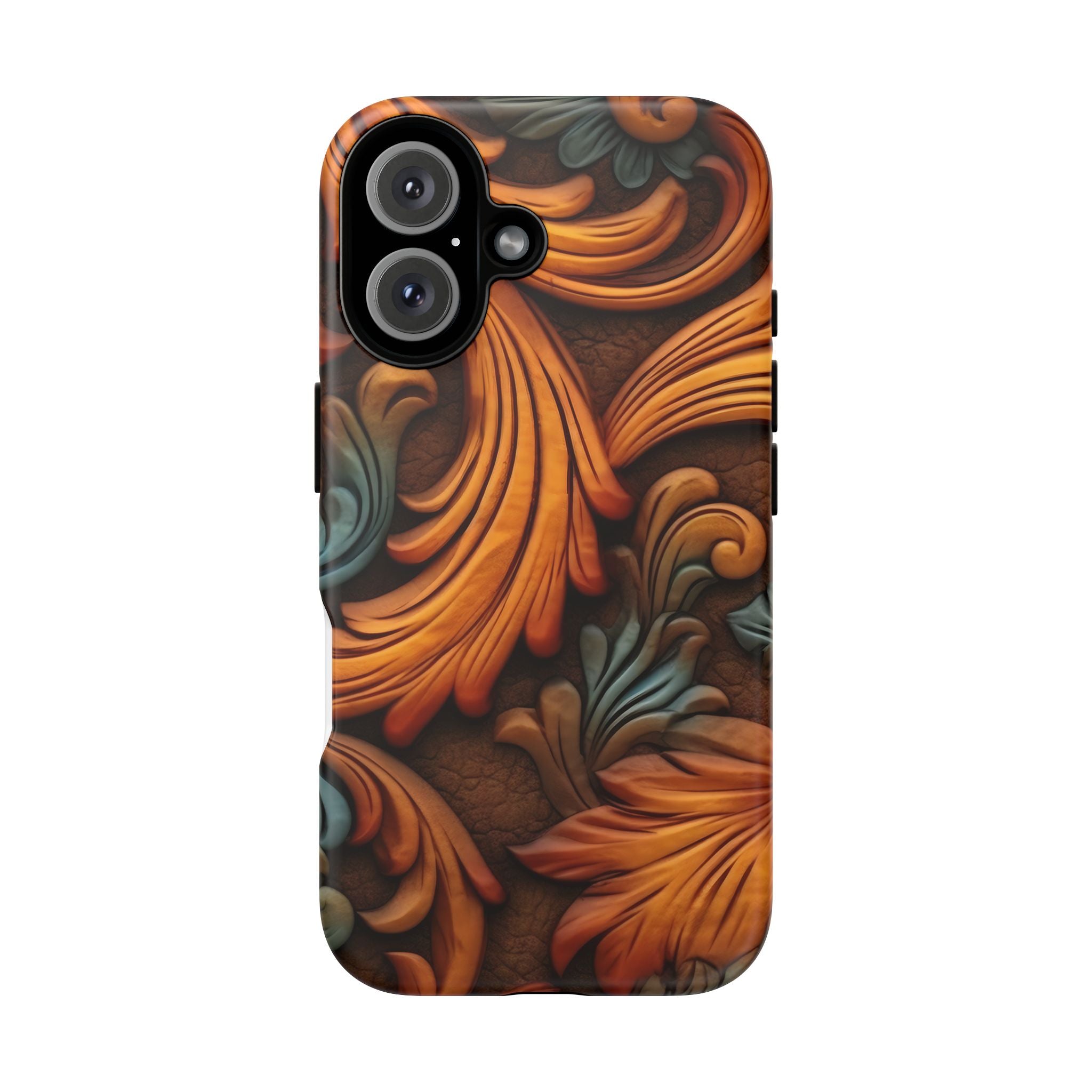 Baroque Copper iPhone Case - Hexagon Stone