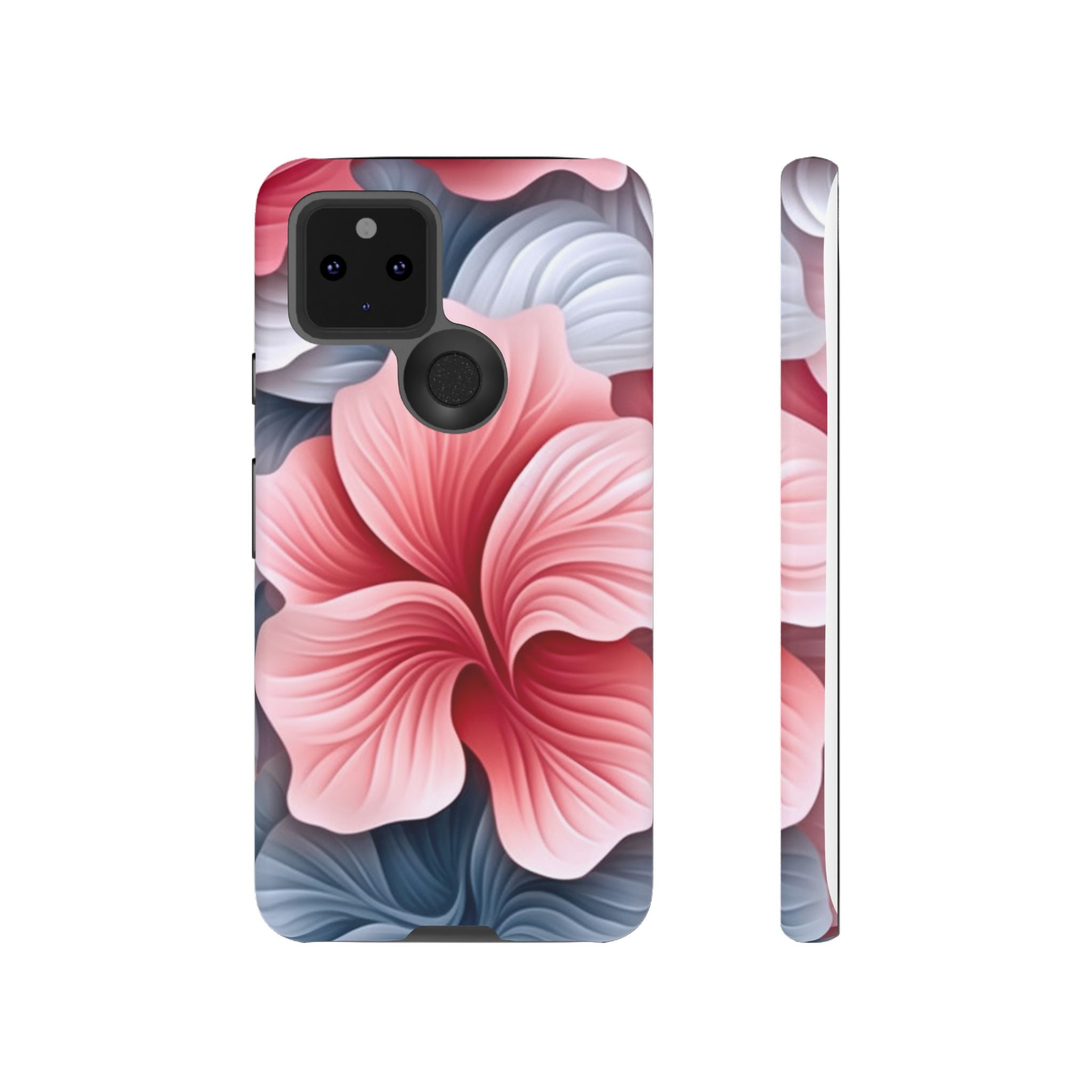 Abstract Floral Google Pixel Case (All Models) - Pink & Grey