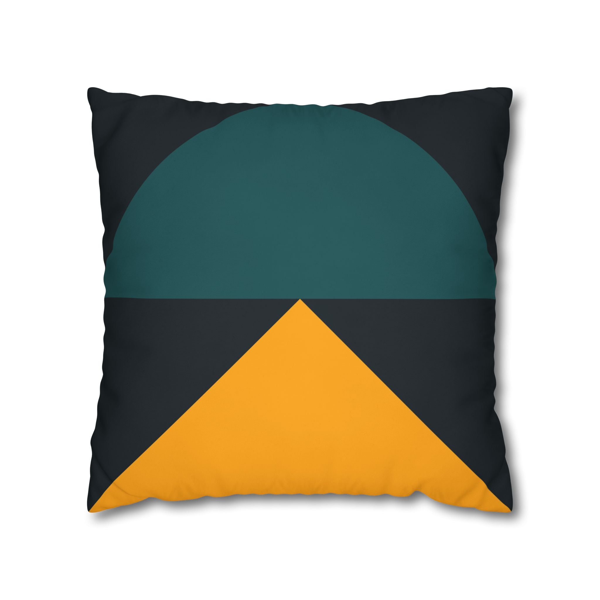 Geometric Teal & Gold Peak Pillowcase