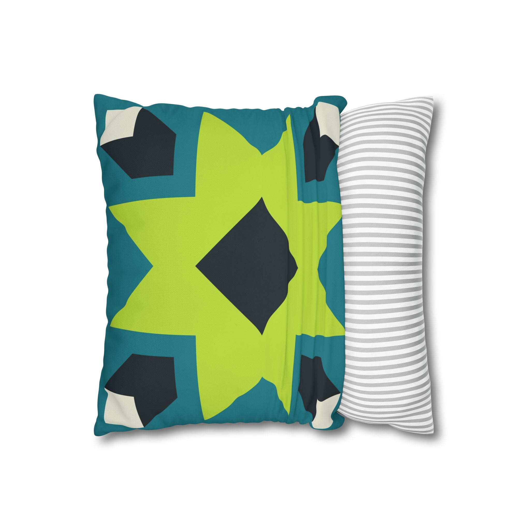 Geometric Teal Star Pillowcase