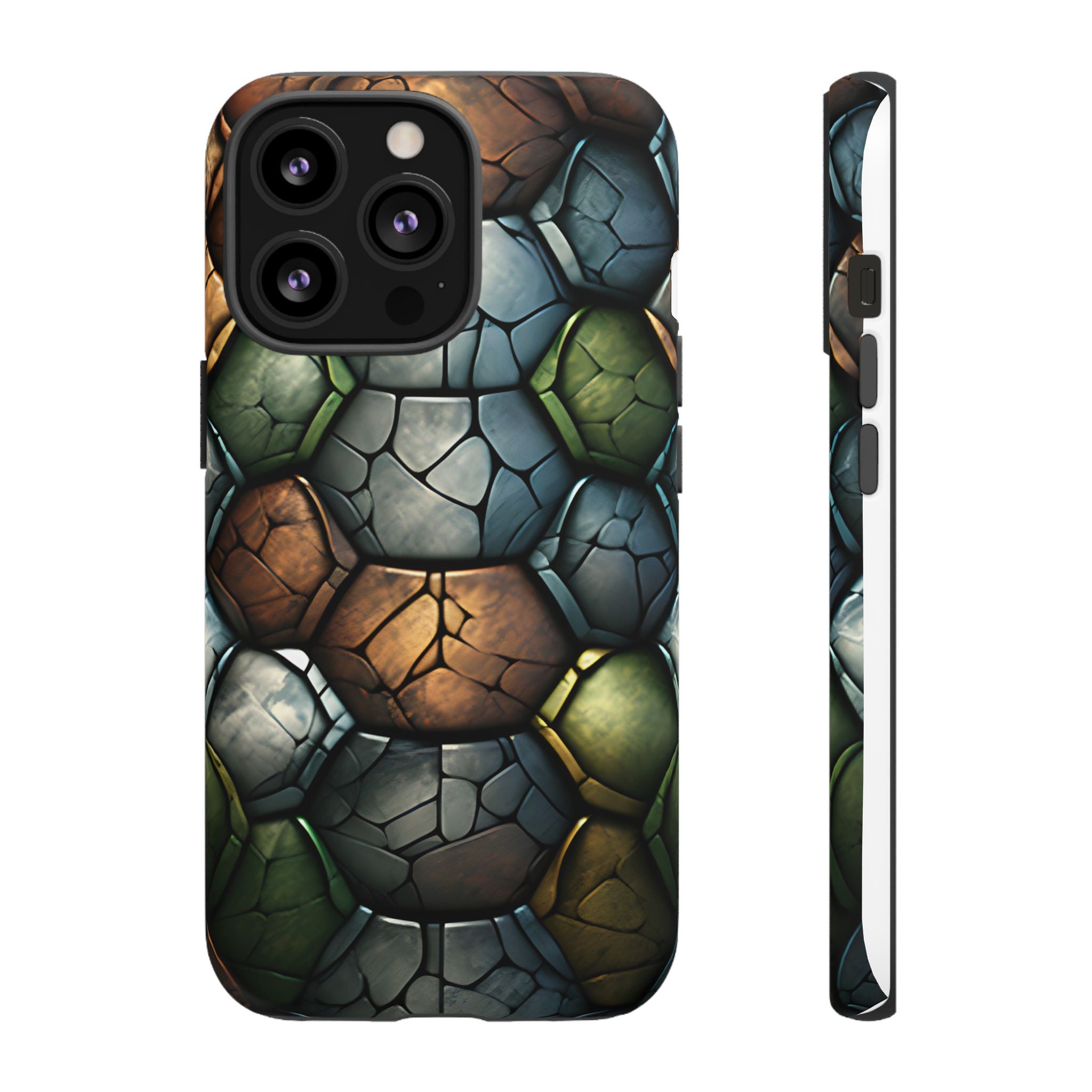 Hexagon Stone iPhone Case - Rugged Texture