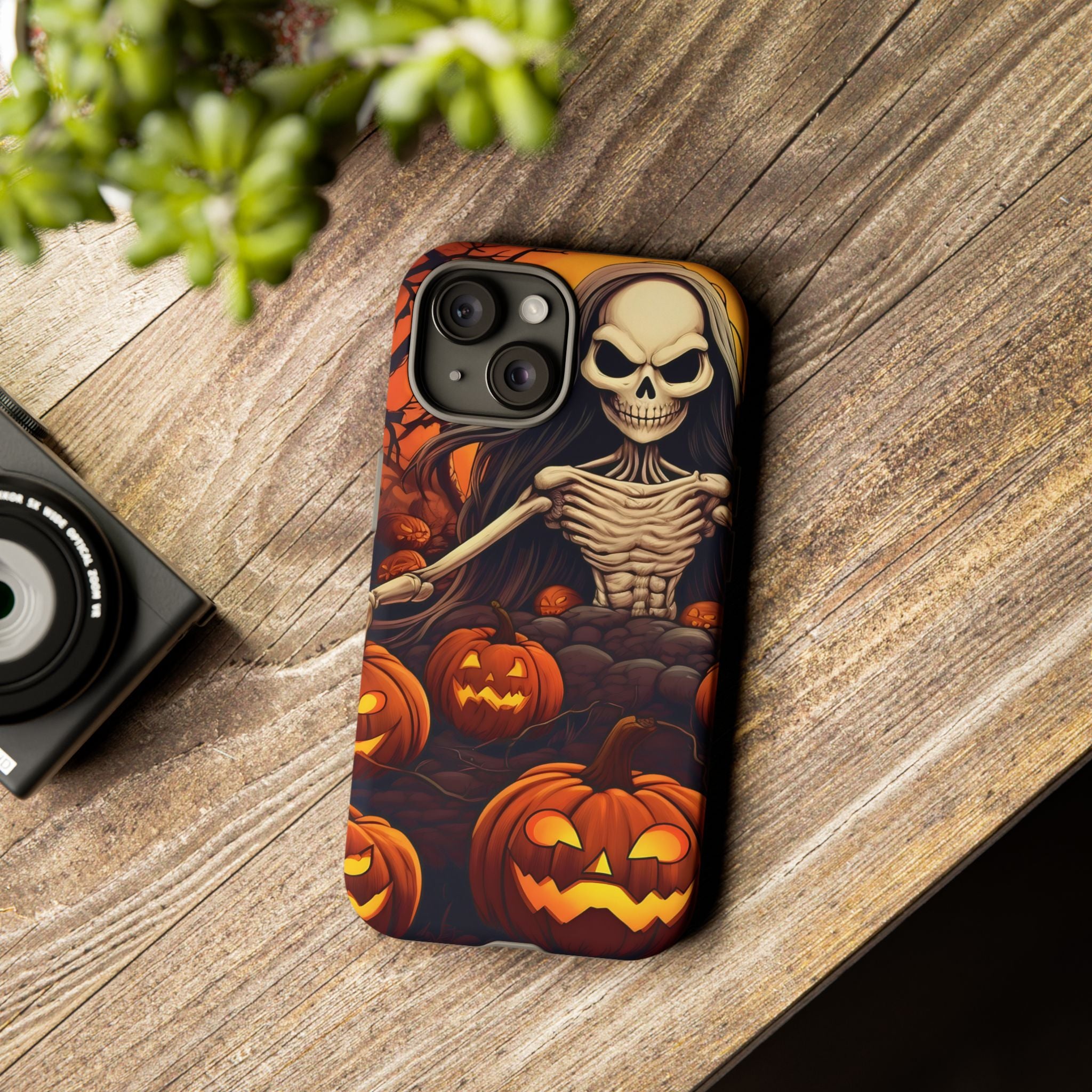 Spooky Skeleton Hexagon iPhone Case