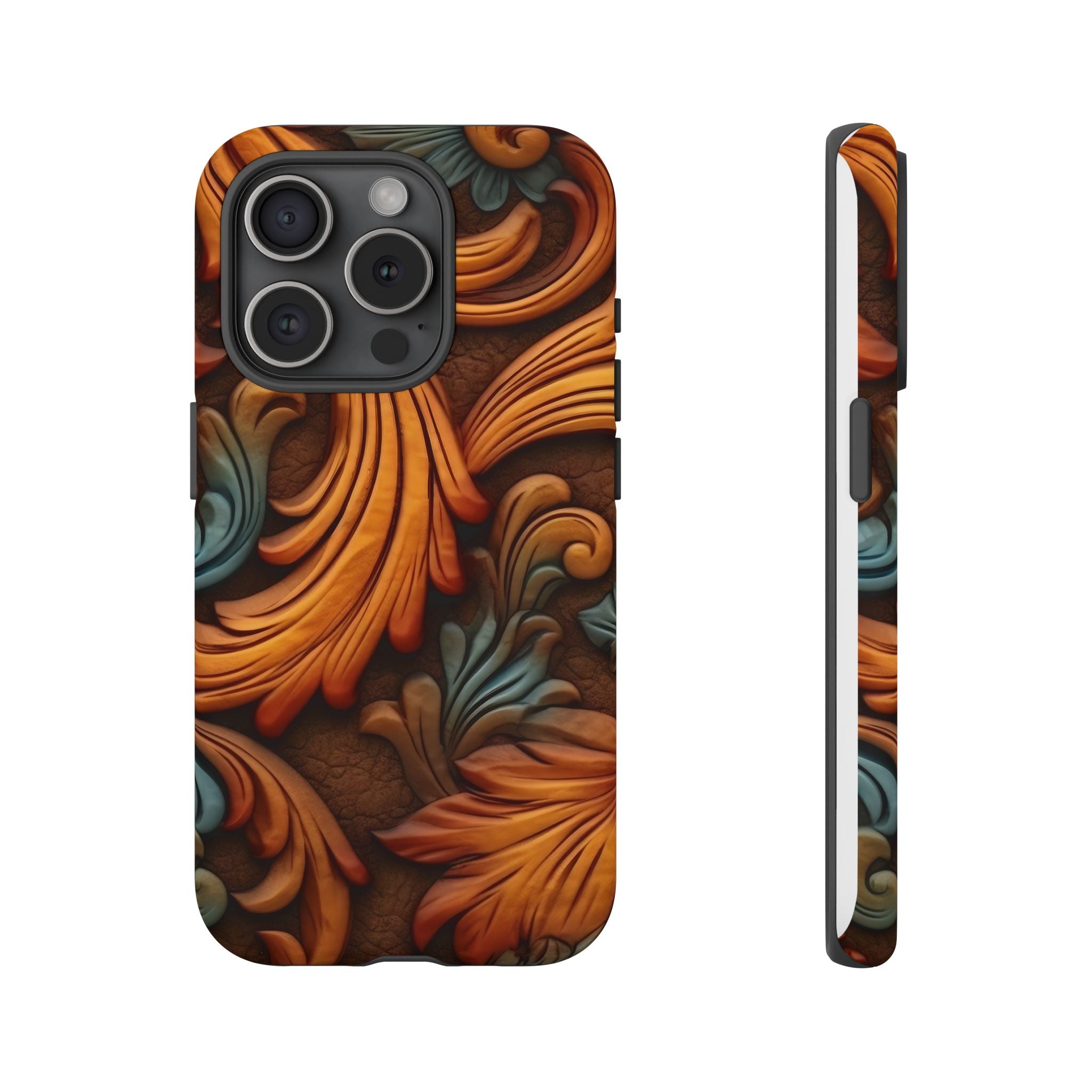 Baroque Copper iPhone Case - Hexagon Stone