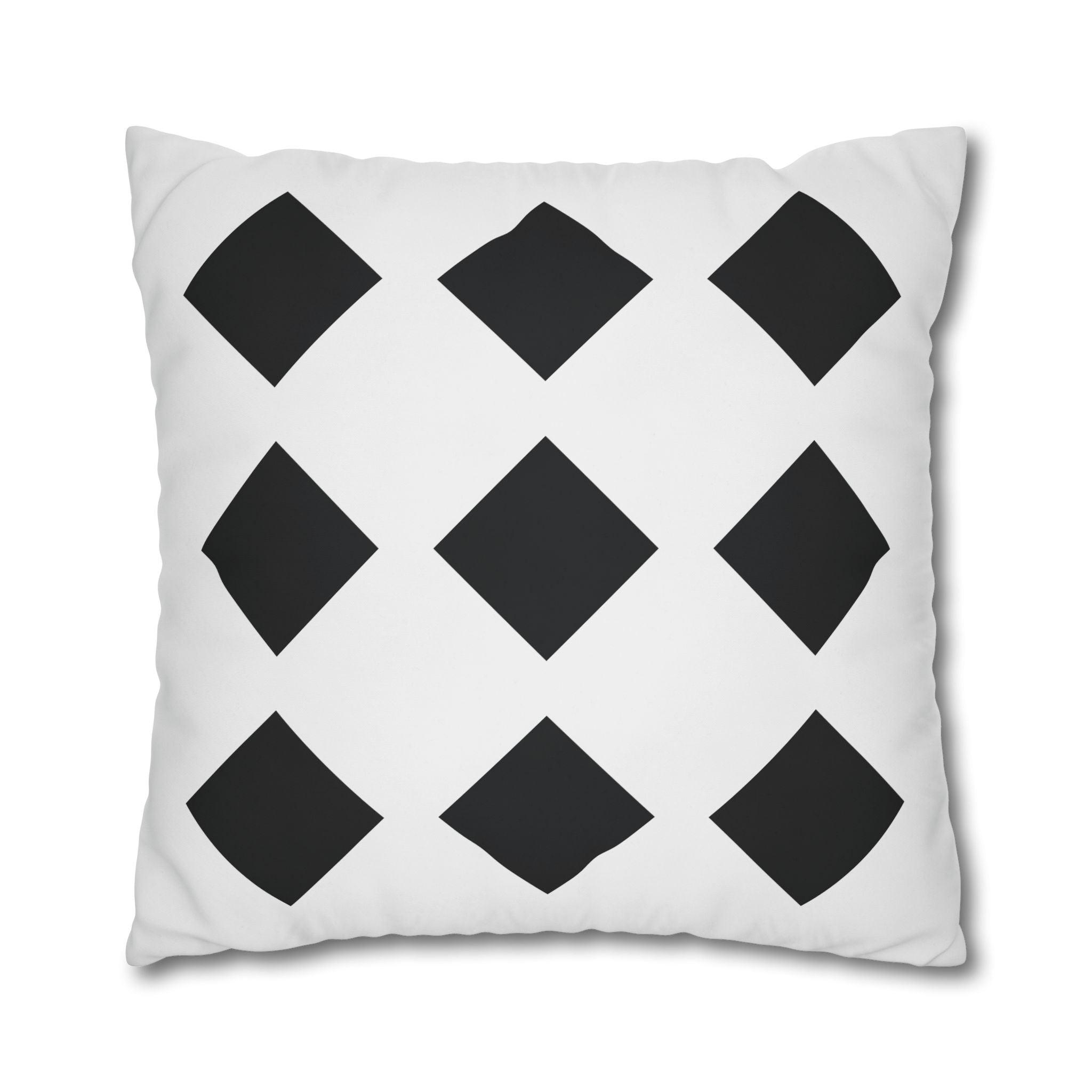 Black Diamond Grid Pillowcase - Geometric Design