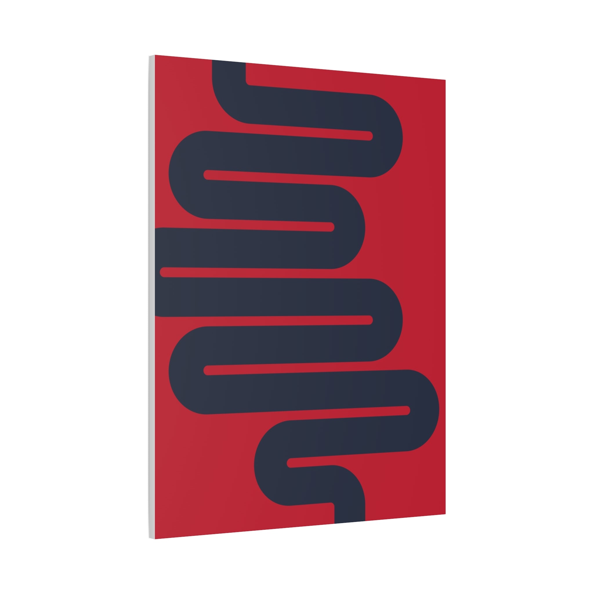 Abstract Intestines Art - Red & Blue Canvas