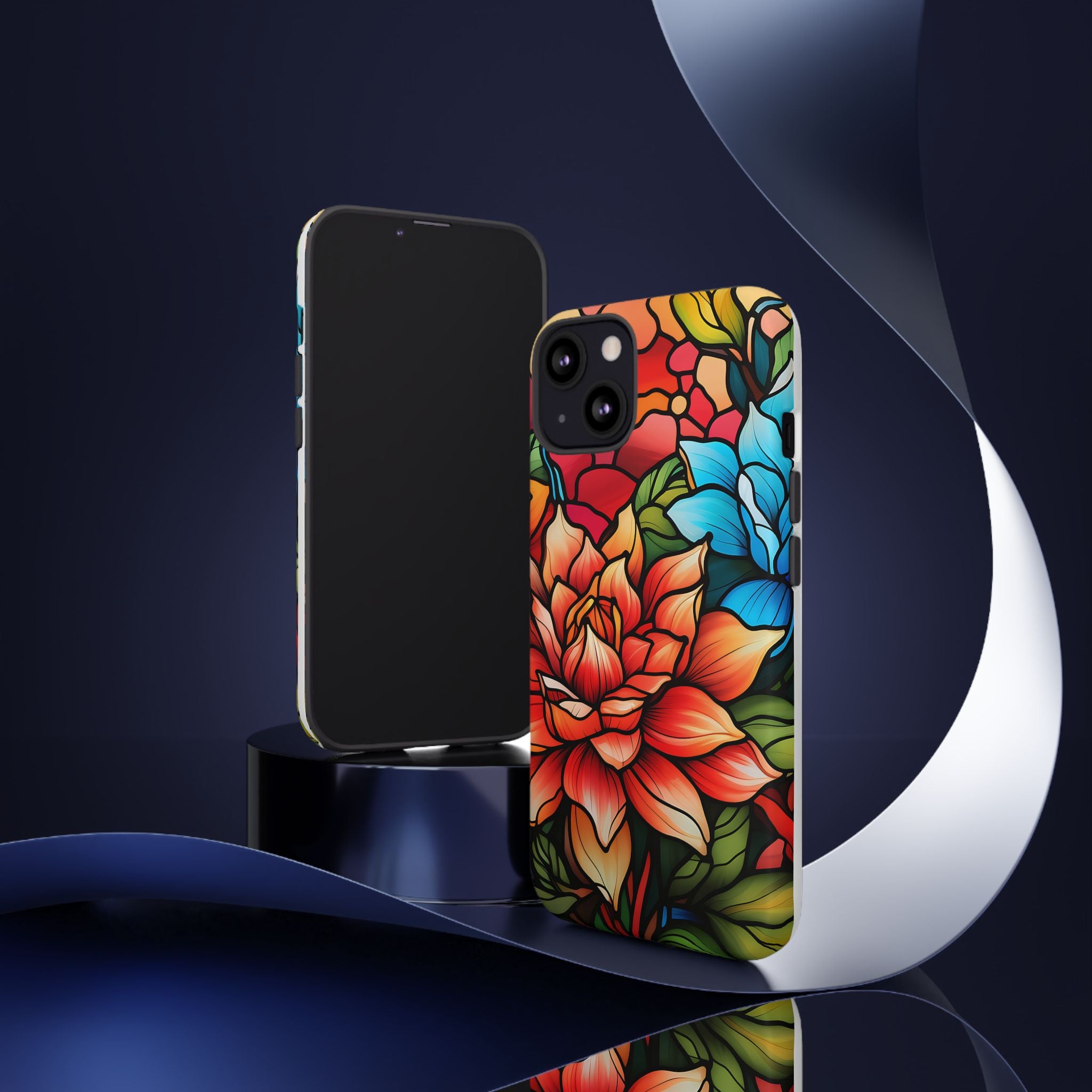 Stained Glass Floral iPhone Case - Hexagon Stone