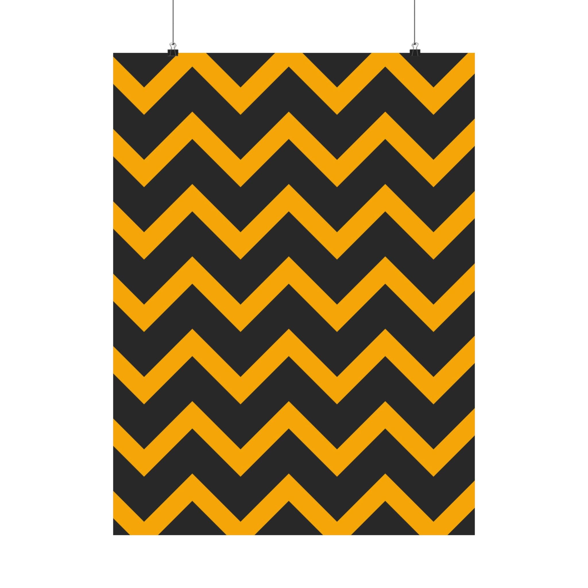 Bold Zigzag Geometric Art Poster