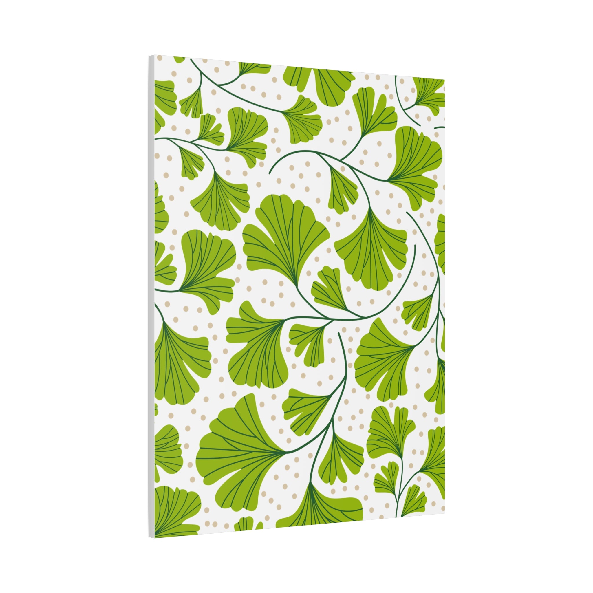 Ginkgo Biloba Leaves Art Deco Canvas