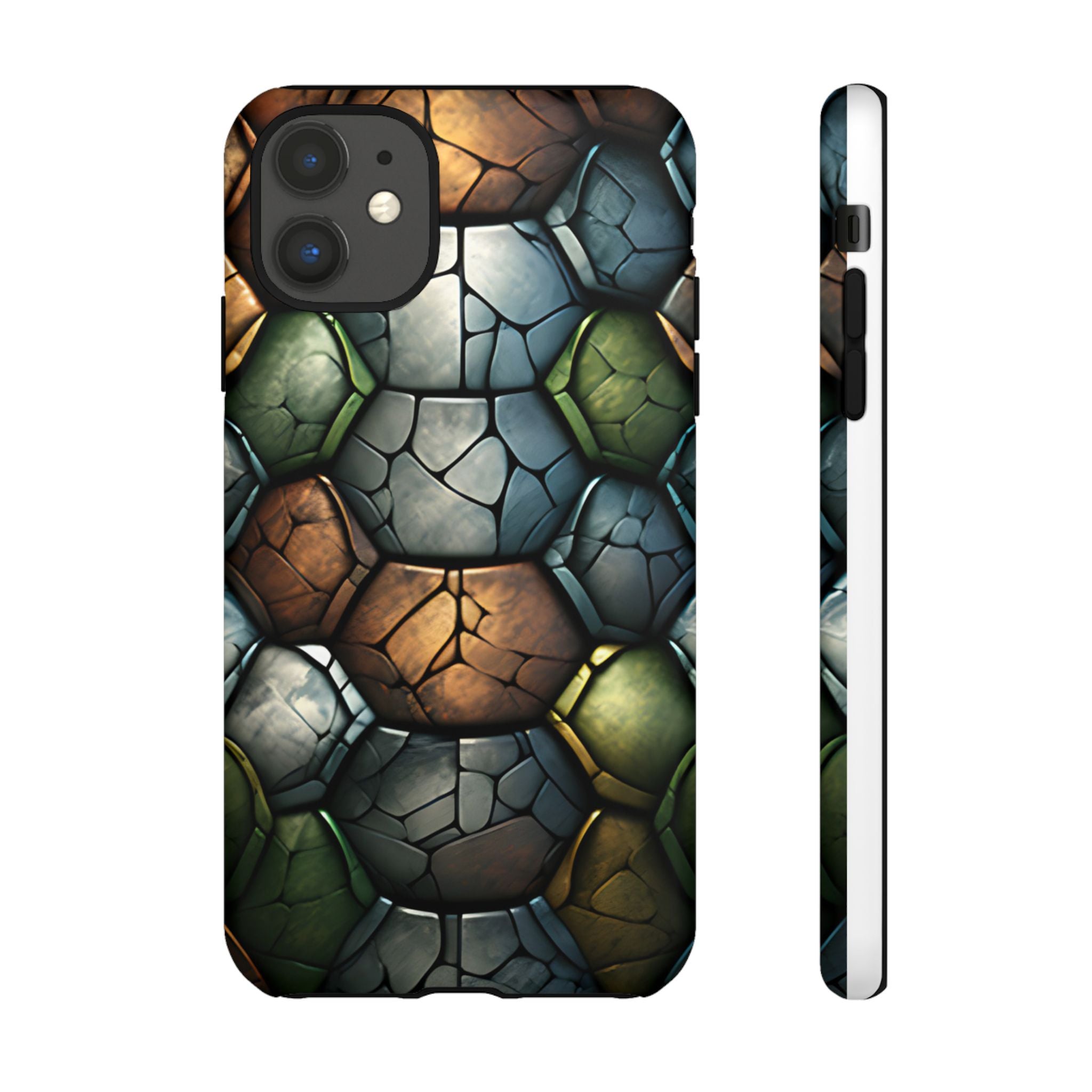 Hexagon Stone iPhone Case - Rugged Texture