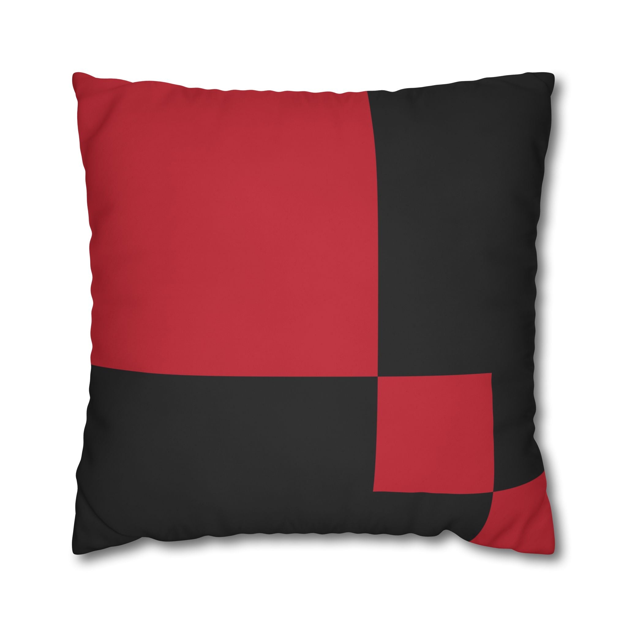 Abstract Red & Black Geometric Pillowcase