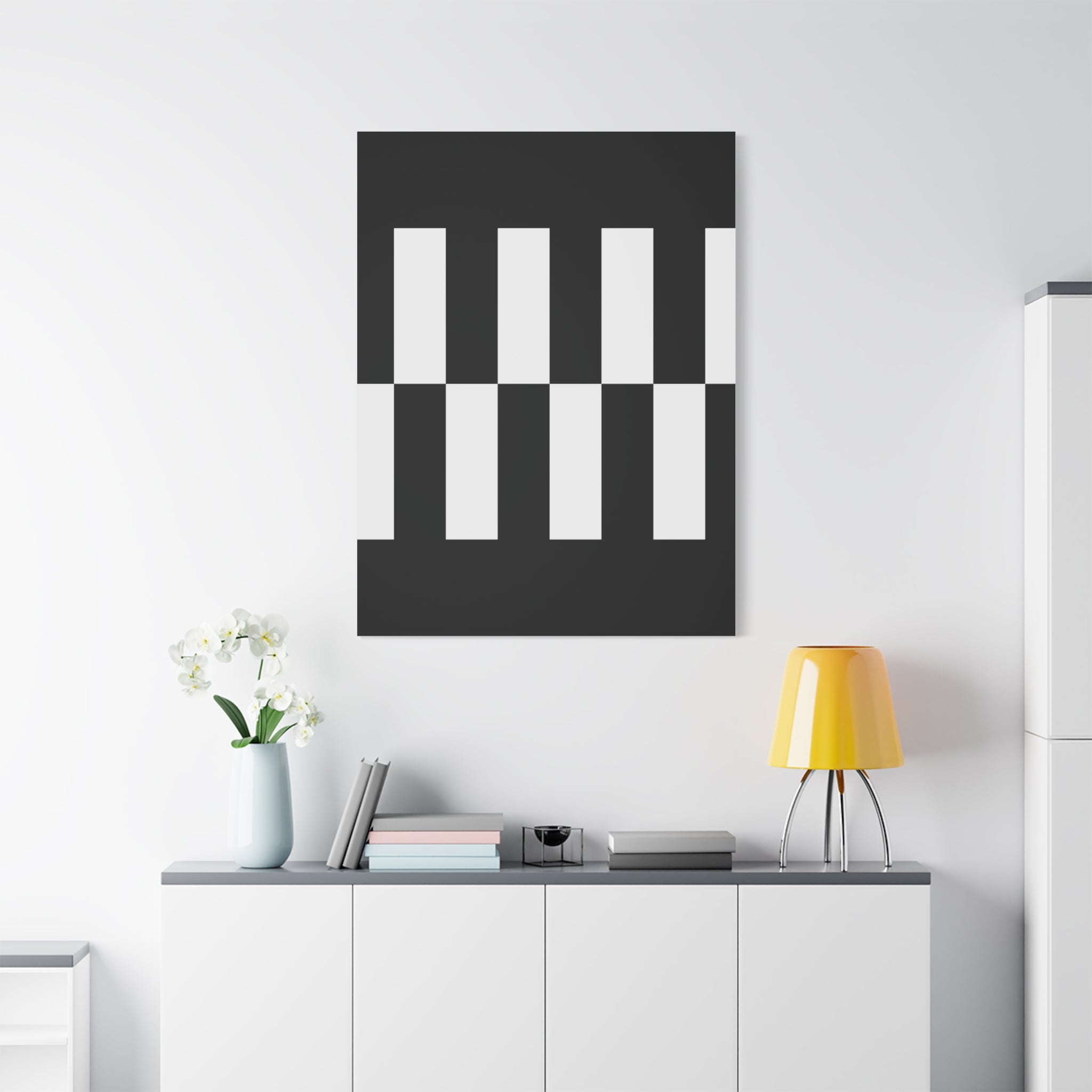 Classic Checkerboard Matte Canvas Art