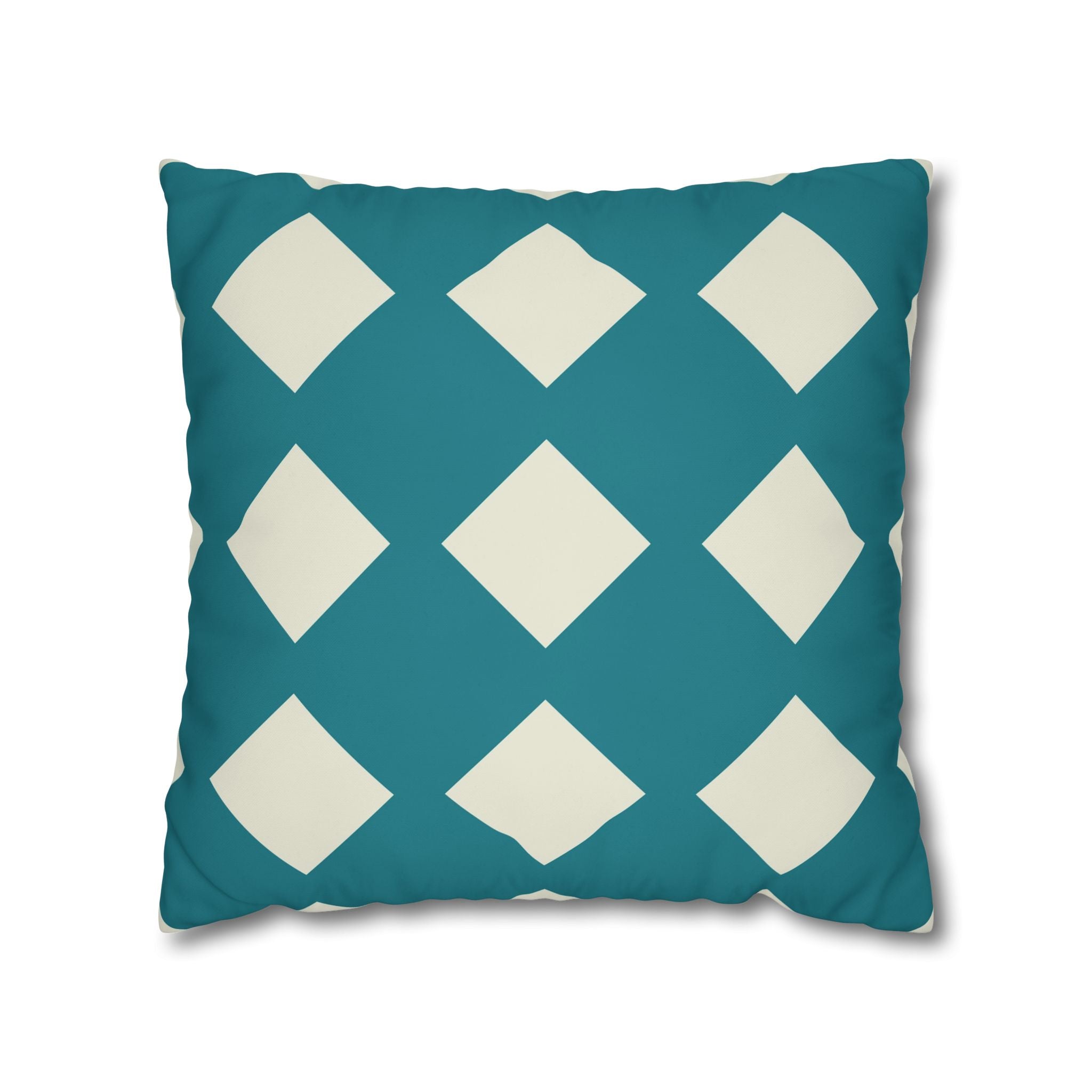 Geometric Teal & Beige Pillowcase