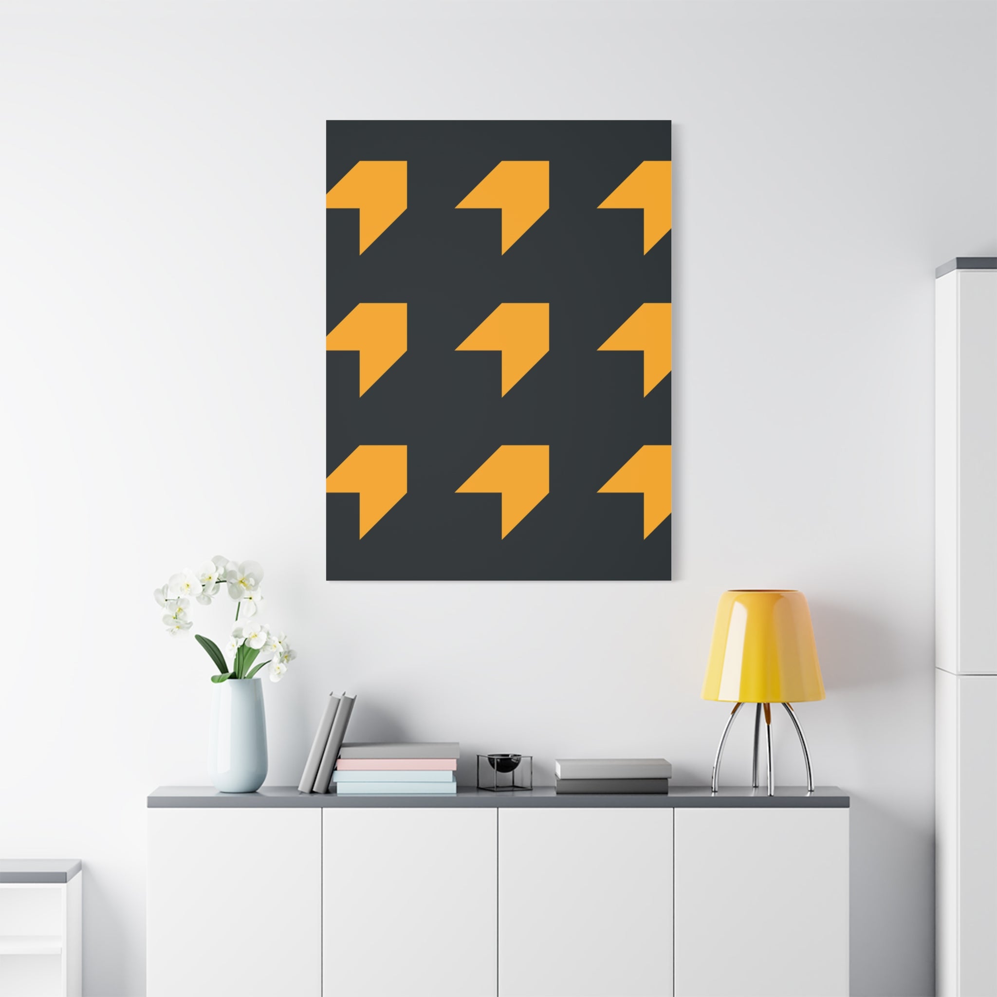 Orange Arrow Abstract Canvas Art