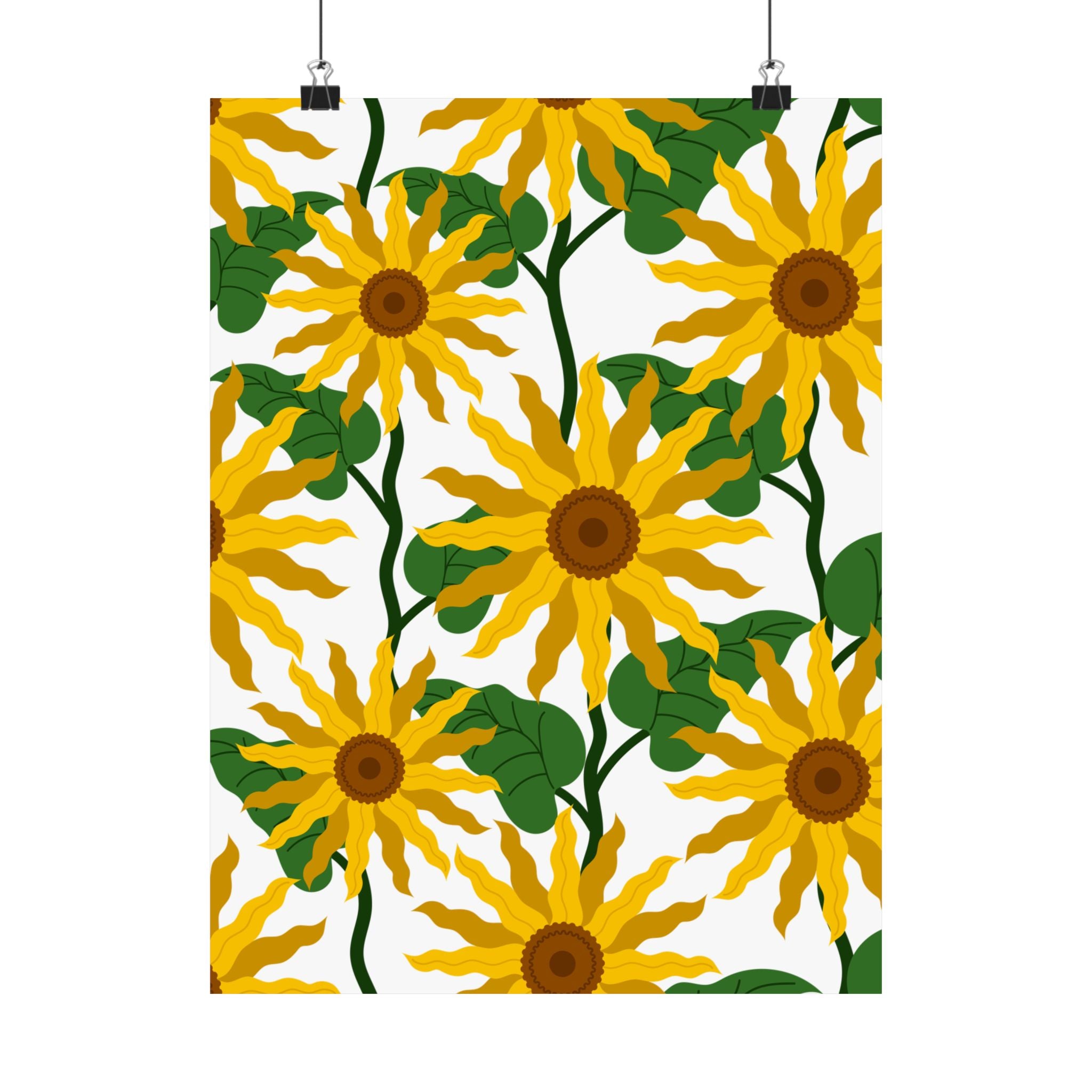 Bold Sunflower Poster - Floral Art Print