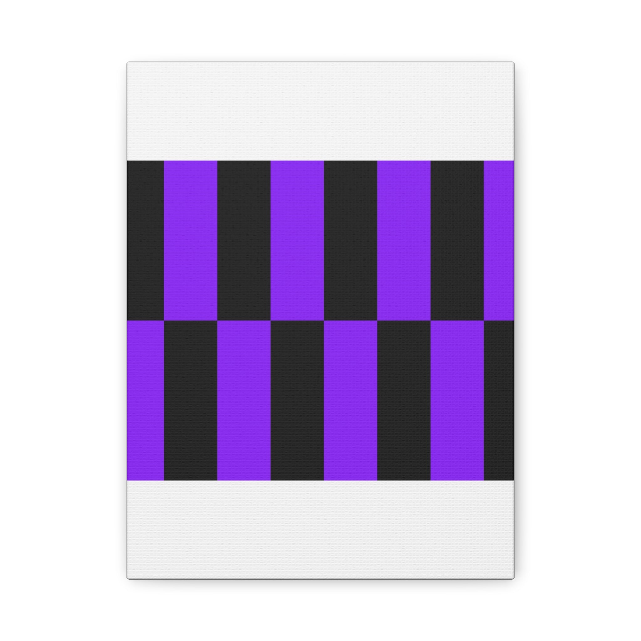 Violet & Charcoal Checkerboard Canvas Art