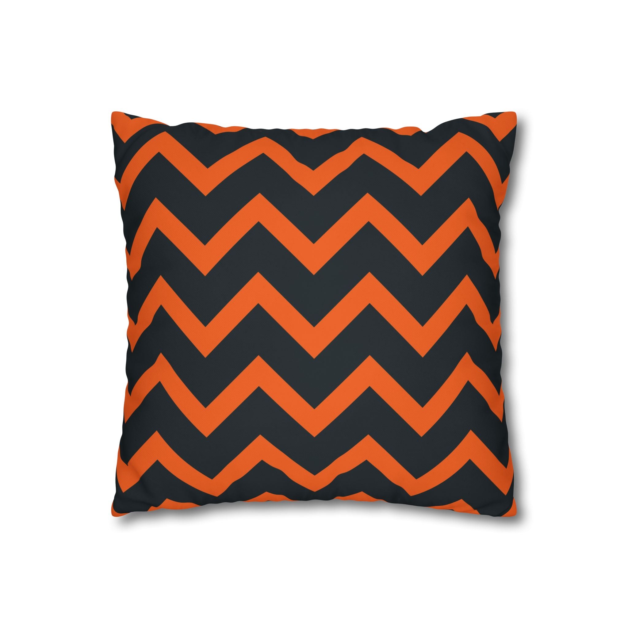 Chevron Stripe Pillowcase - Orange & Teal