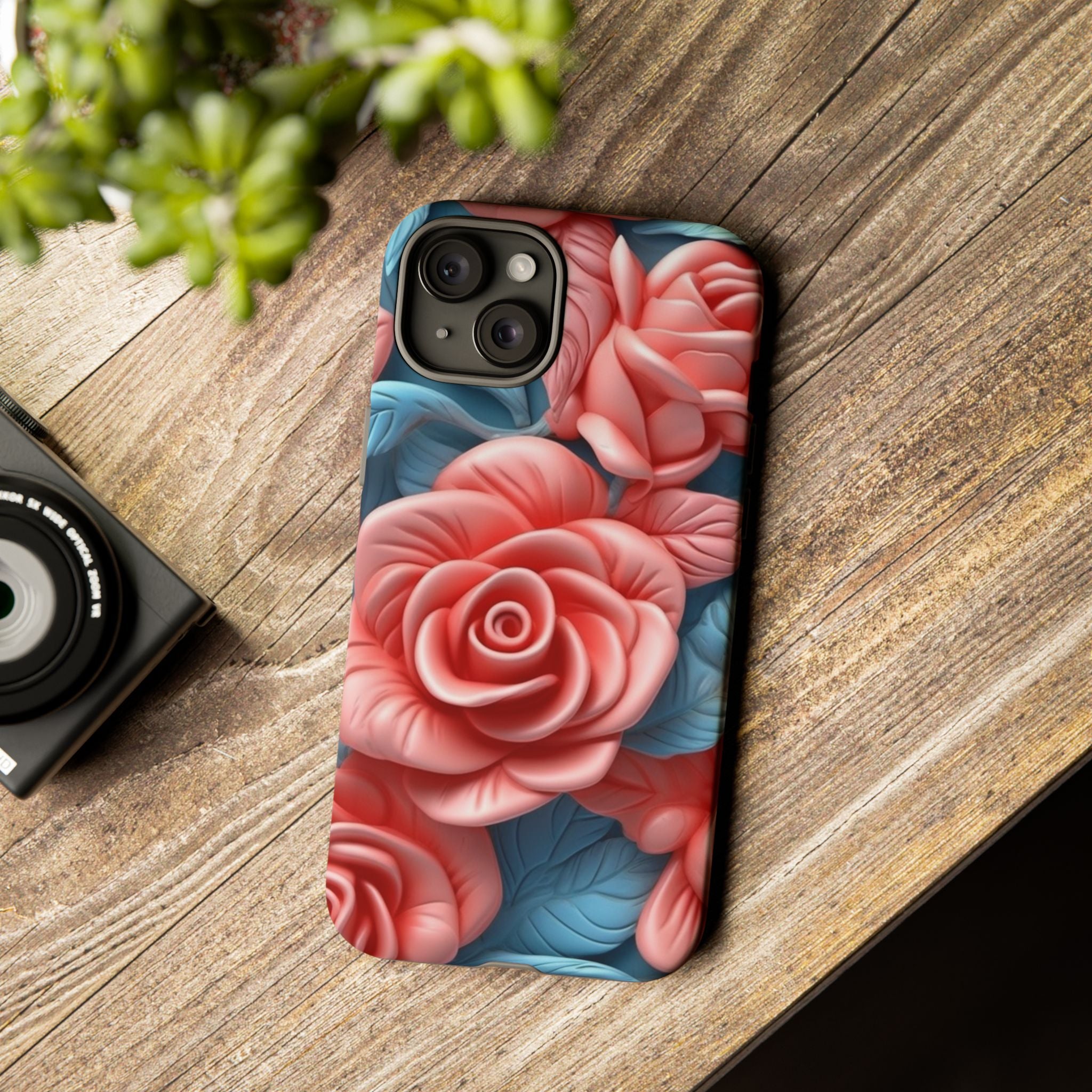 Stylized Floral iPhone Case - Hexagon Stone