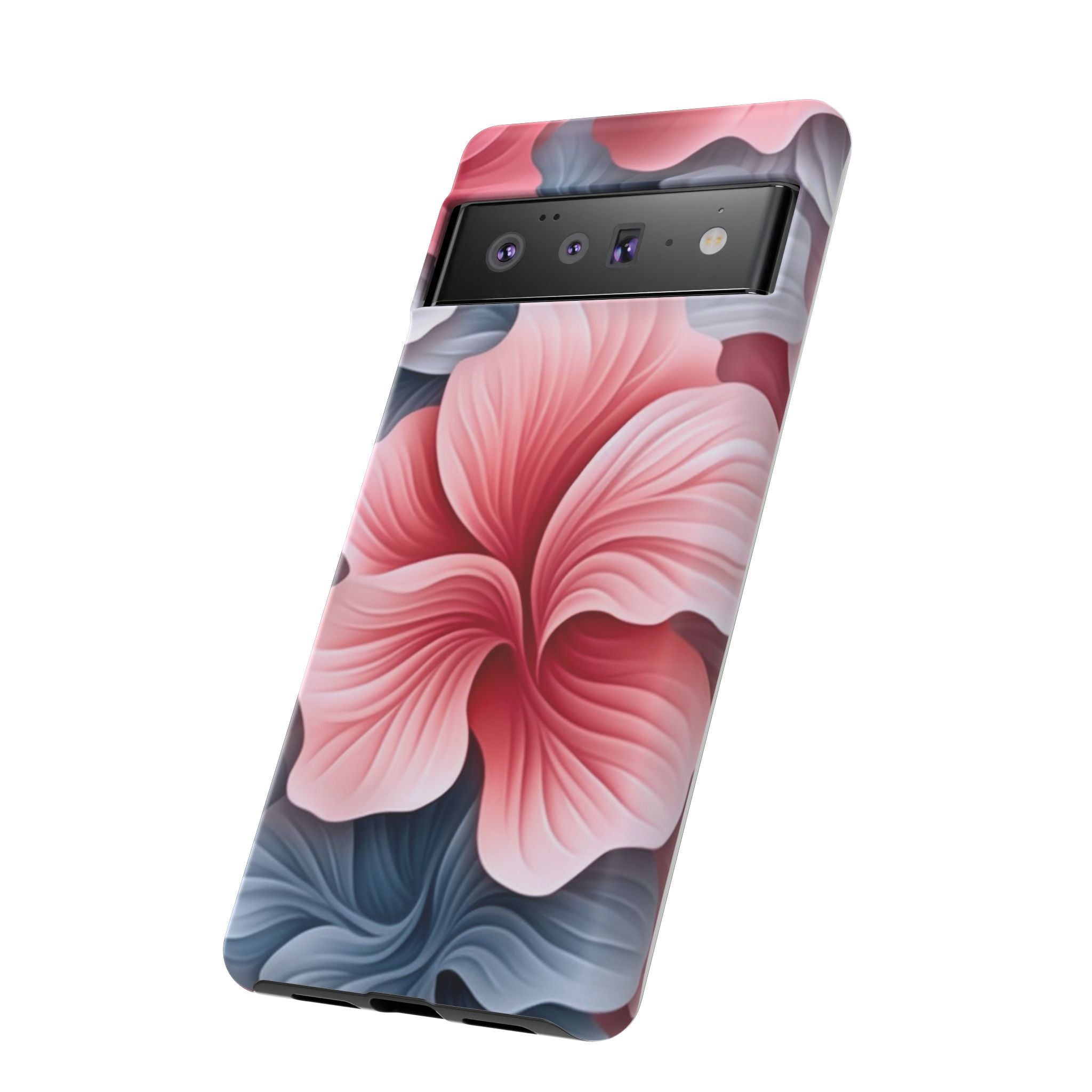 Abstract Floral Google Pixel Case (All Models) - Pink & Grey