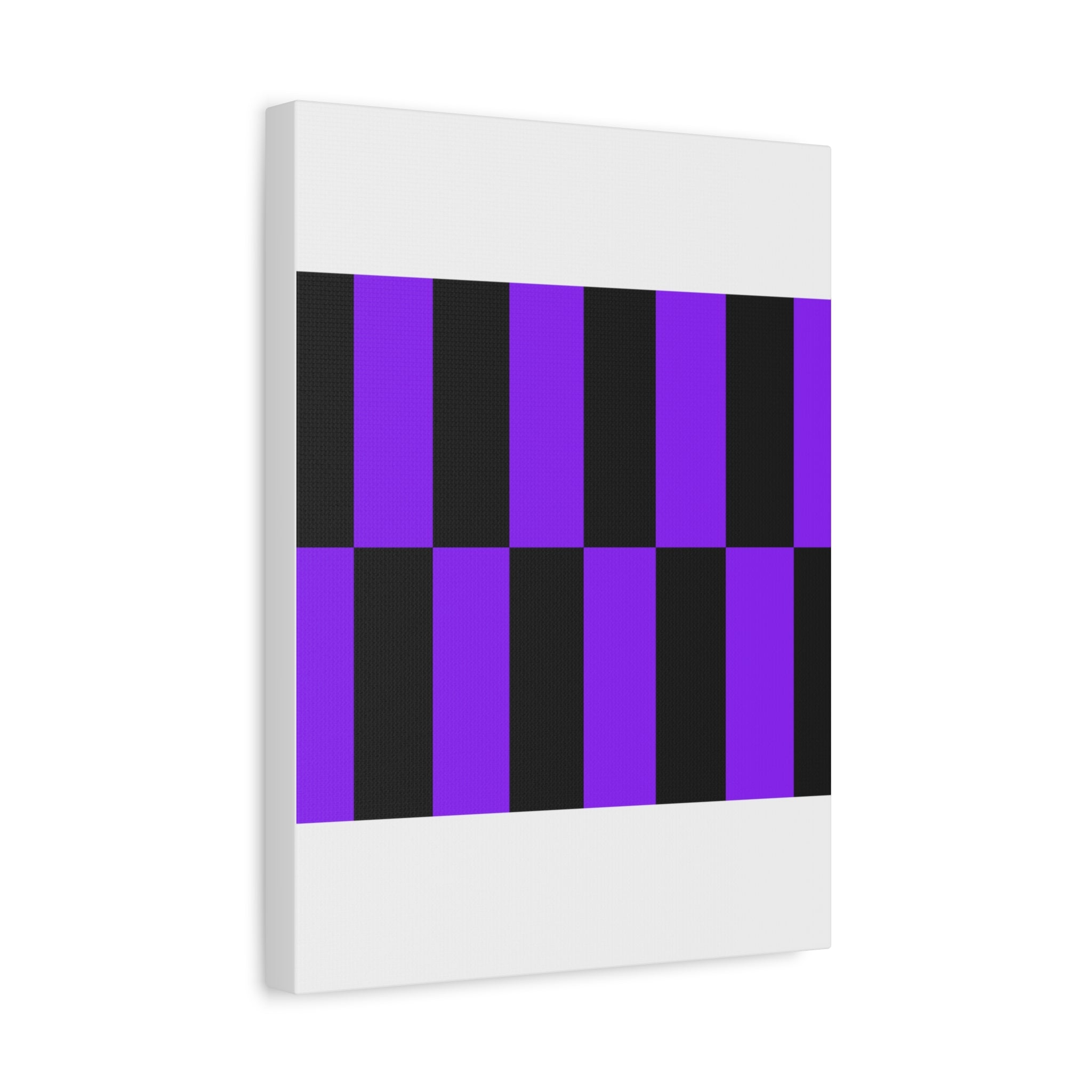 Violet & Charcoal Checkerboard Canvas Art