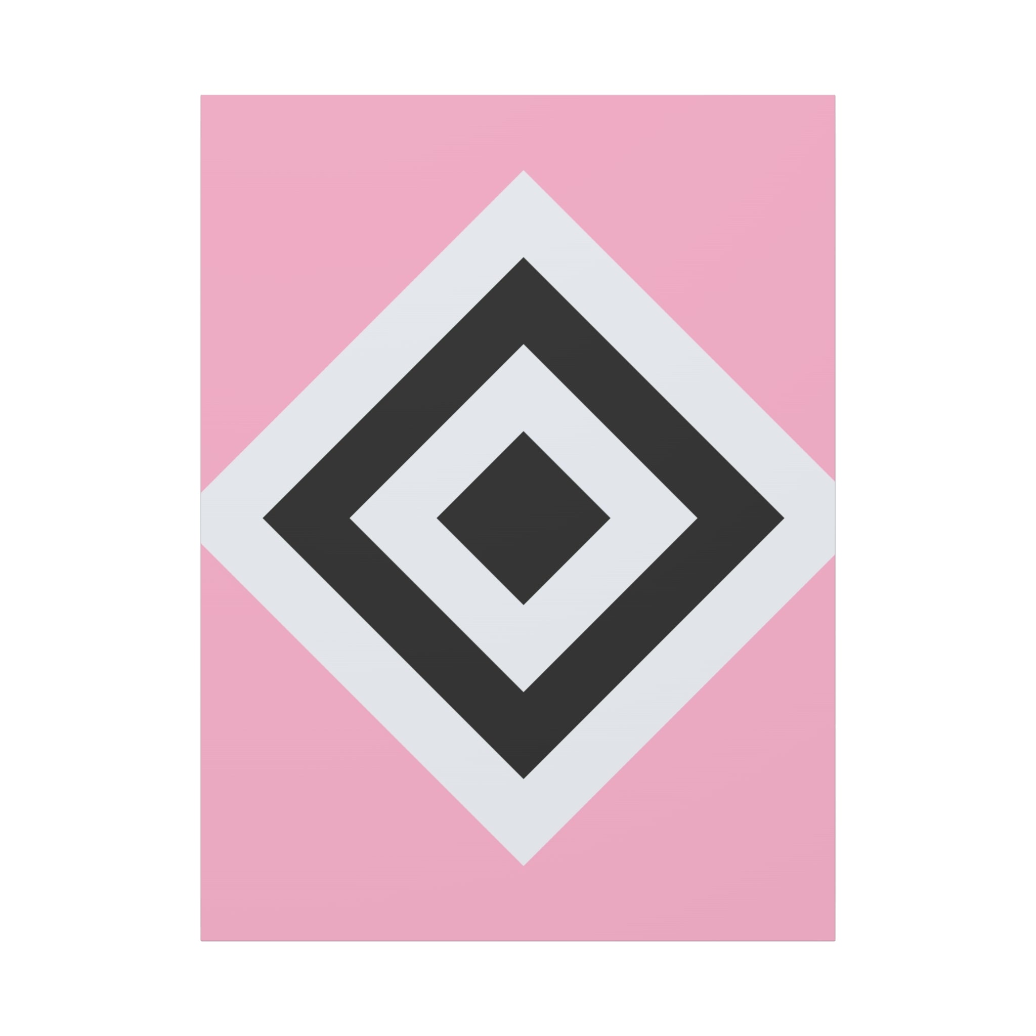 Geometric Diamond Art - Pink Matte Canvas