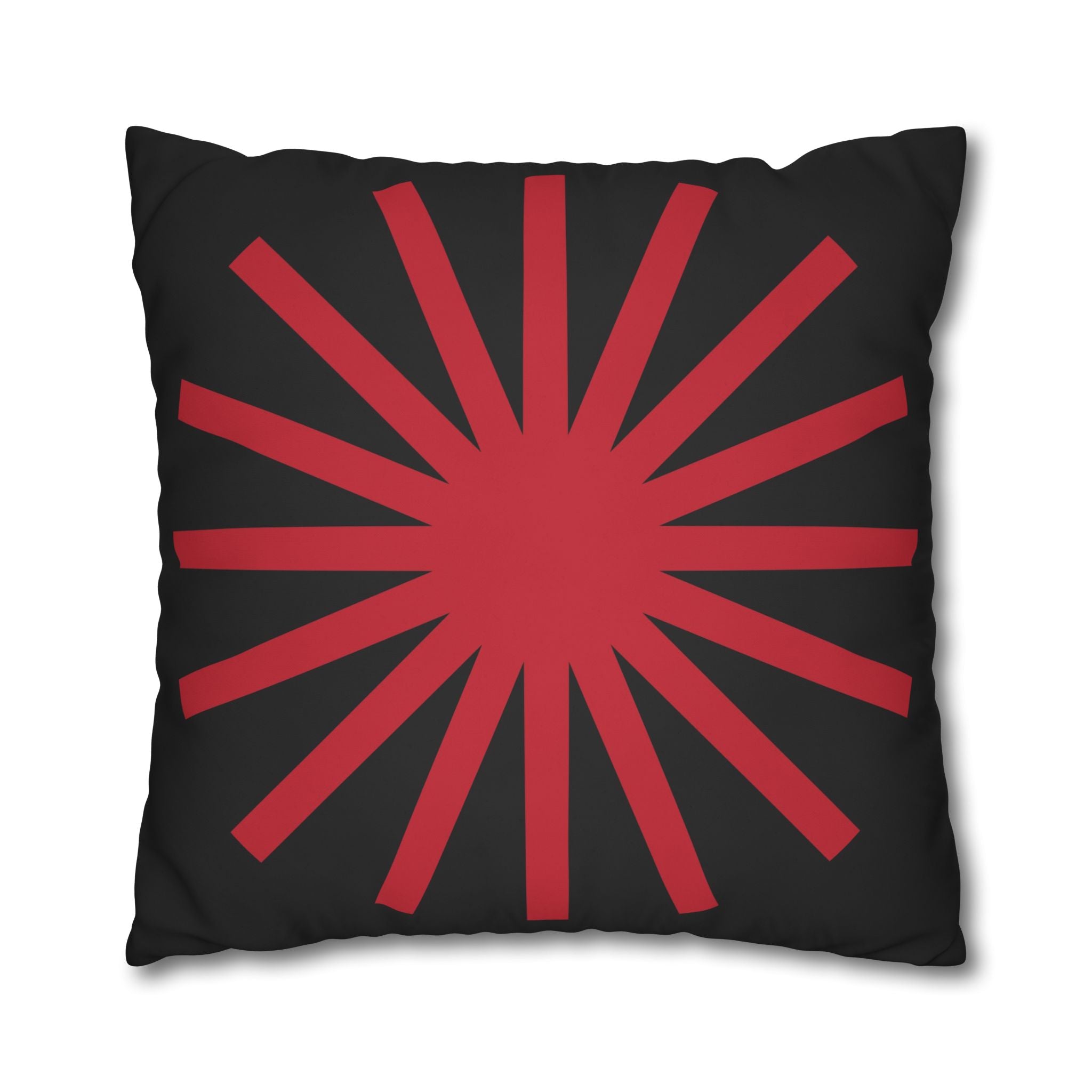 Red Sunburst Geometric Pillowcase