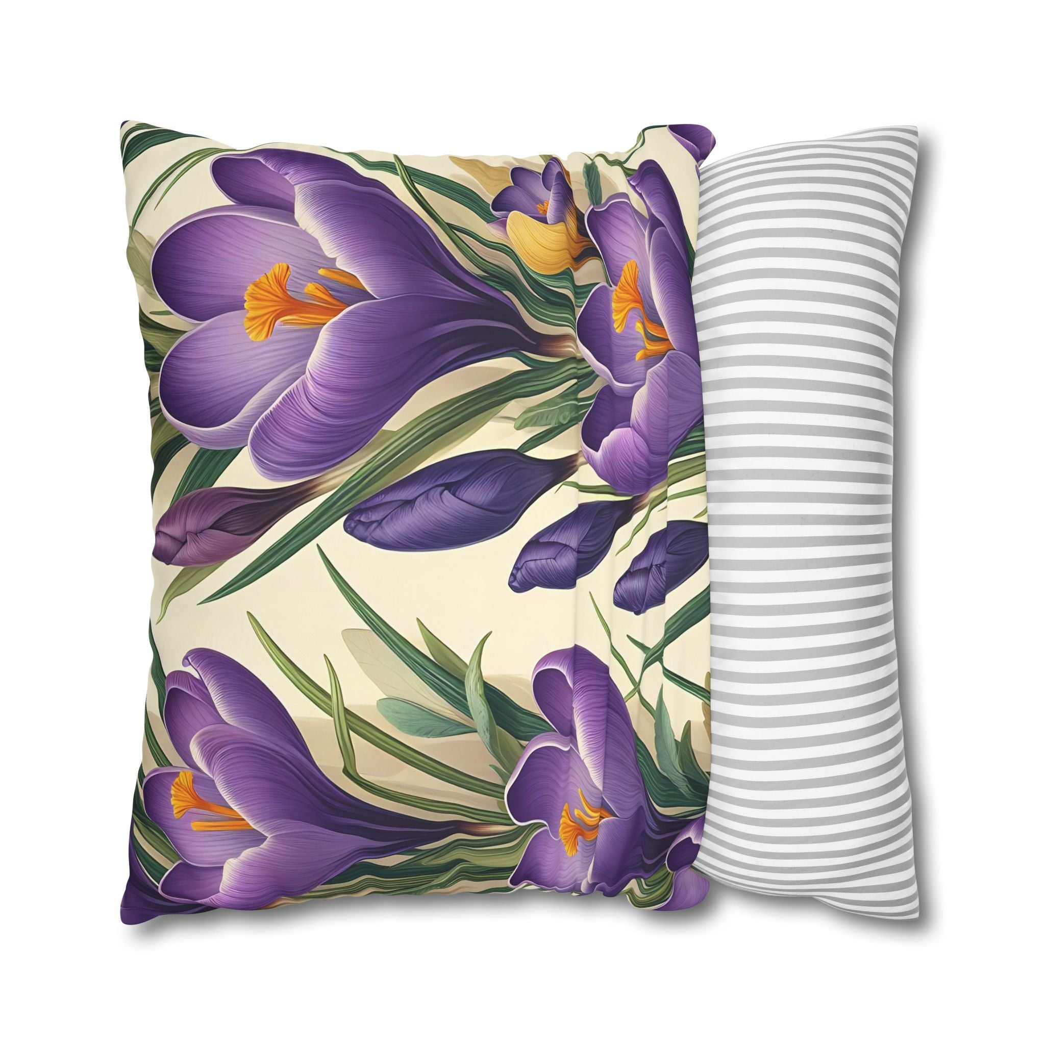 Luxury Crocus Pillowcase - Botanical Art