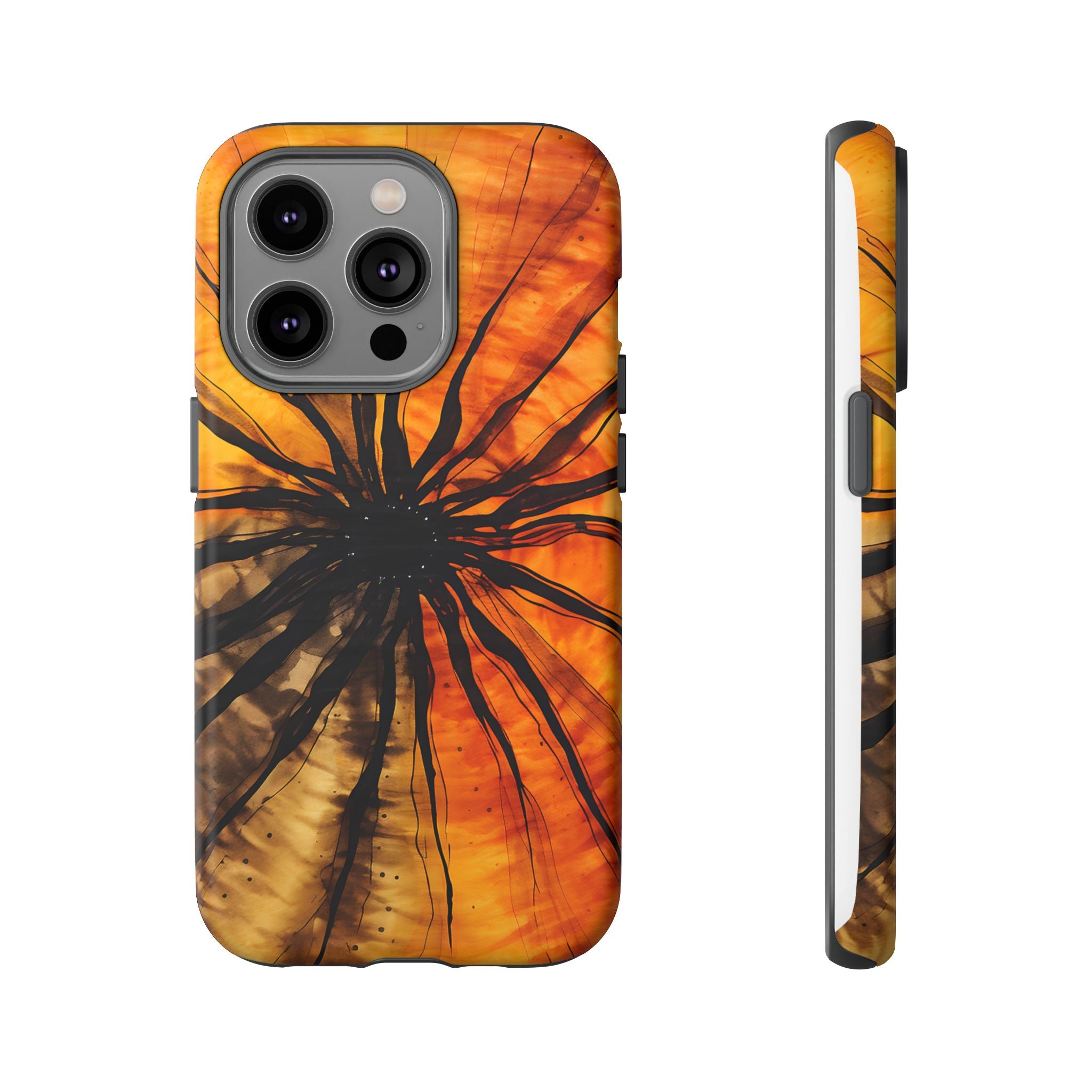 Fiery Sunburst Hexagon iPhone Case