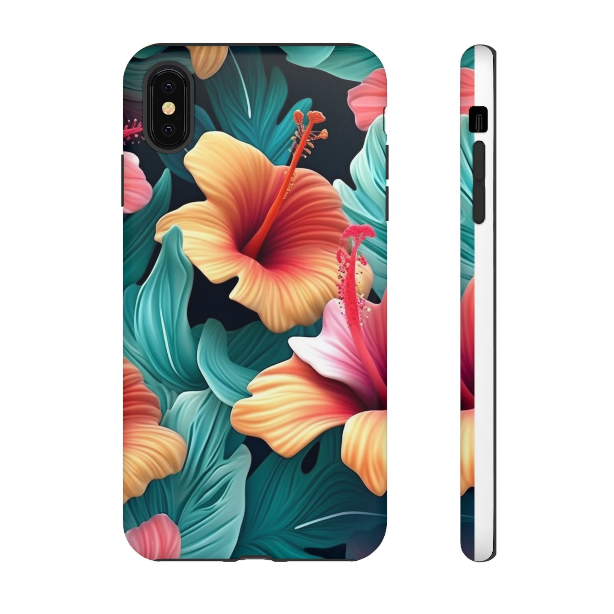 Tropical Hibiscus Hexagon iPhone Case