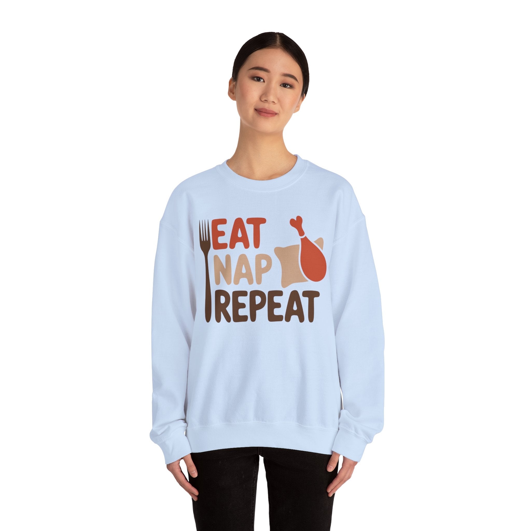 Eat Nap Repeat Thanksgiving Sweatshirt